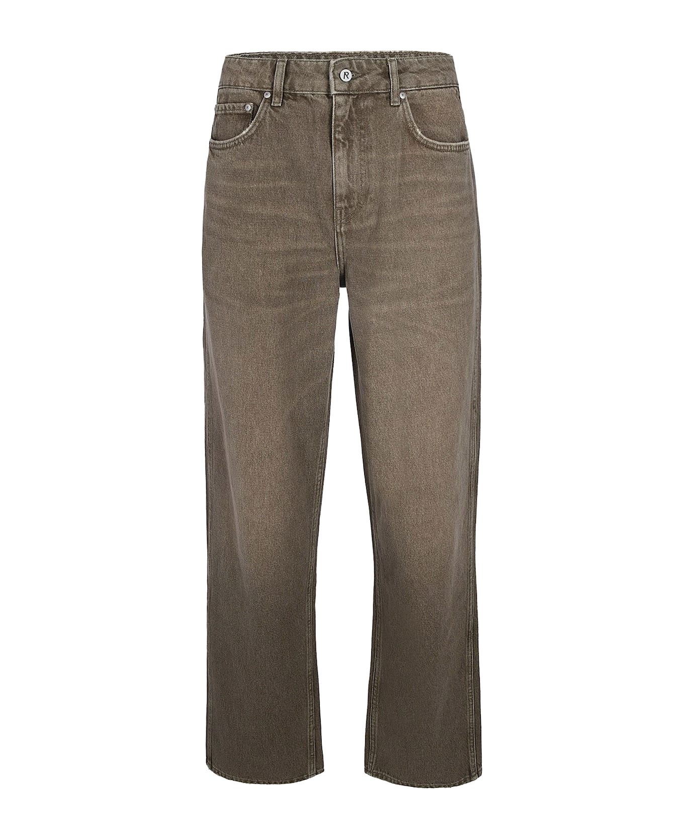 REPRESENT Jeans With Rewashed Effect - WASHED OLIVE