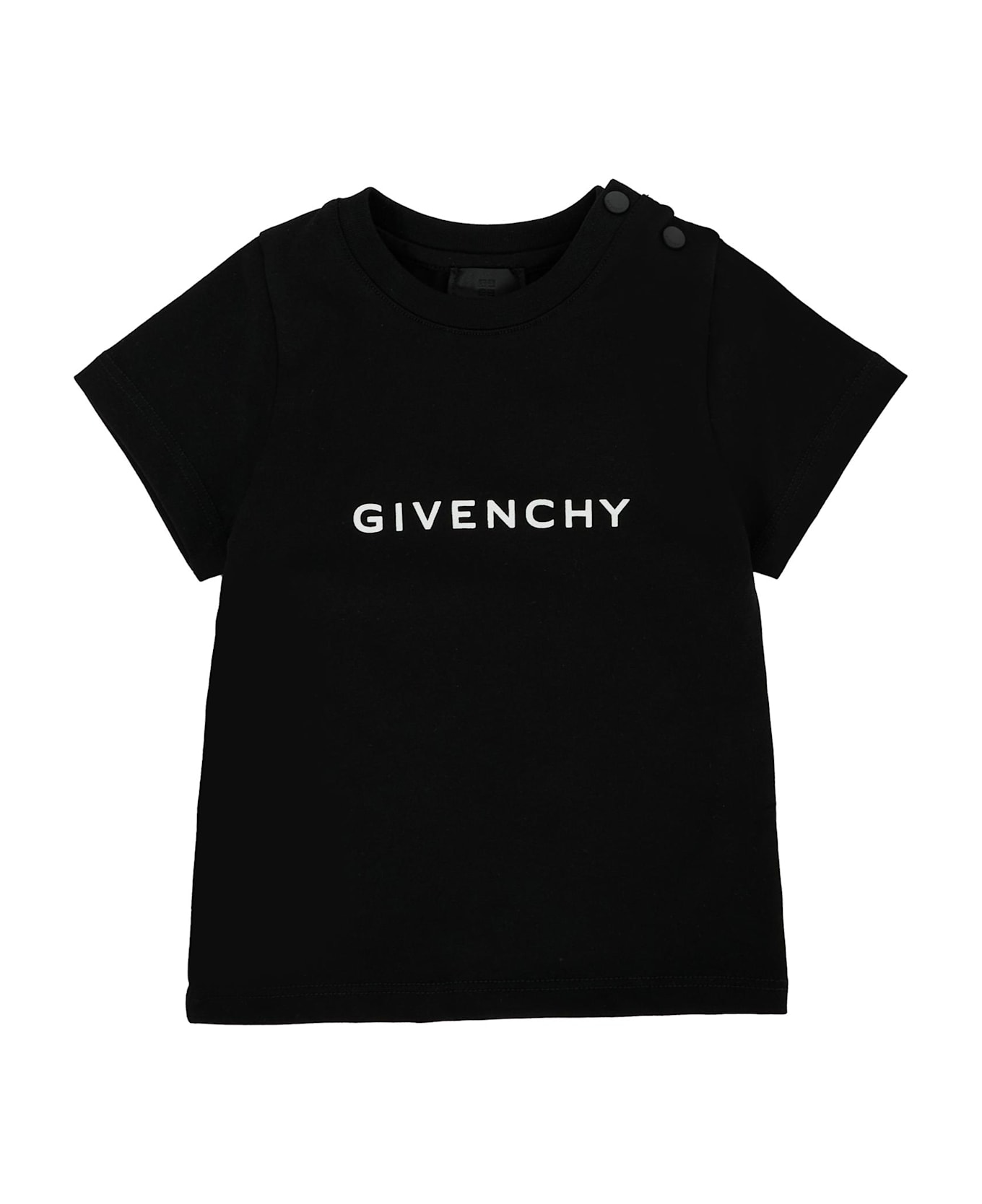 Givenchy Black T-shirt For Babykids With Logo - Black