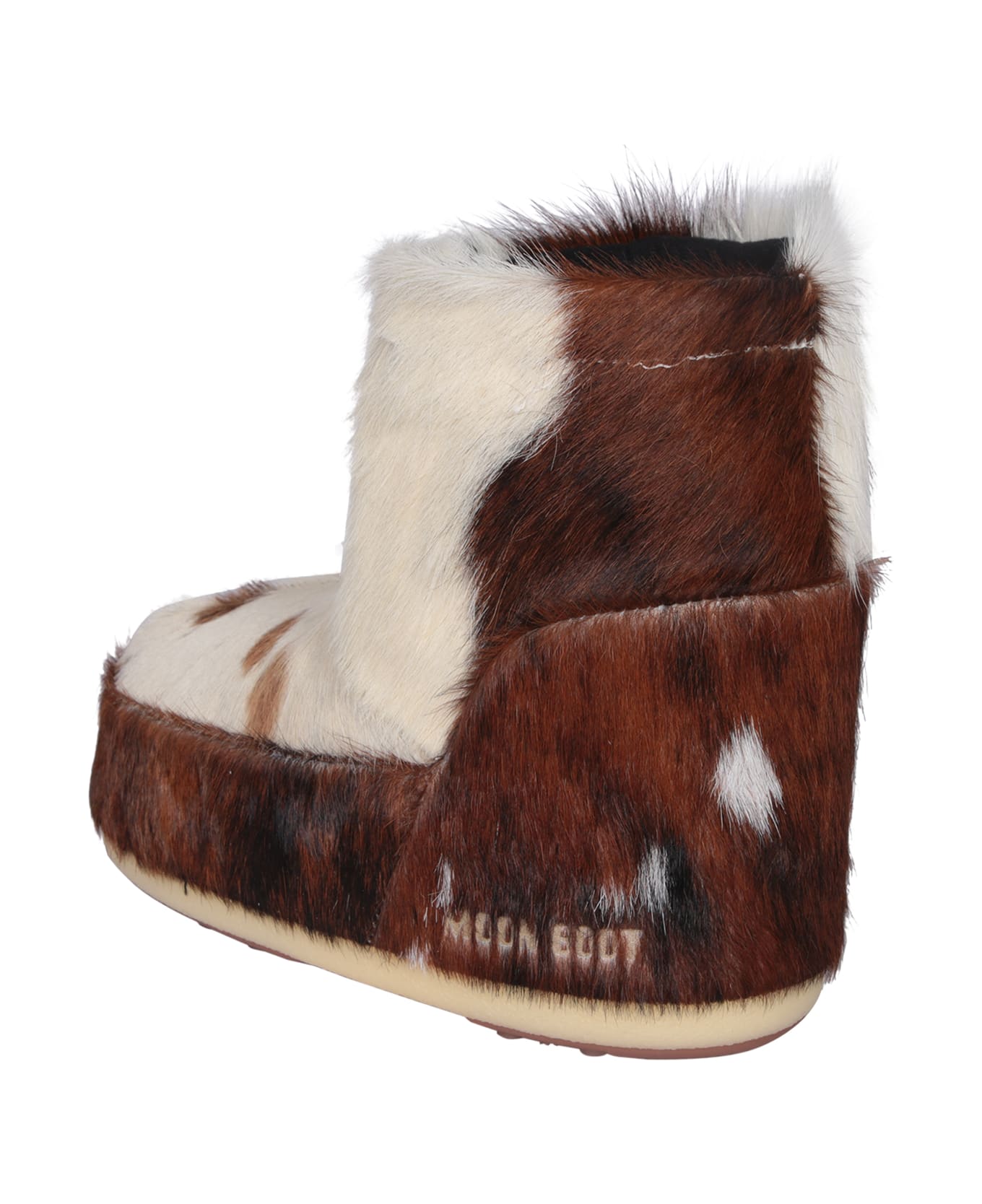 Moon Boot Icon Low No Lace Pony White/brown - White