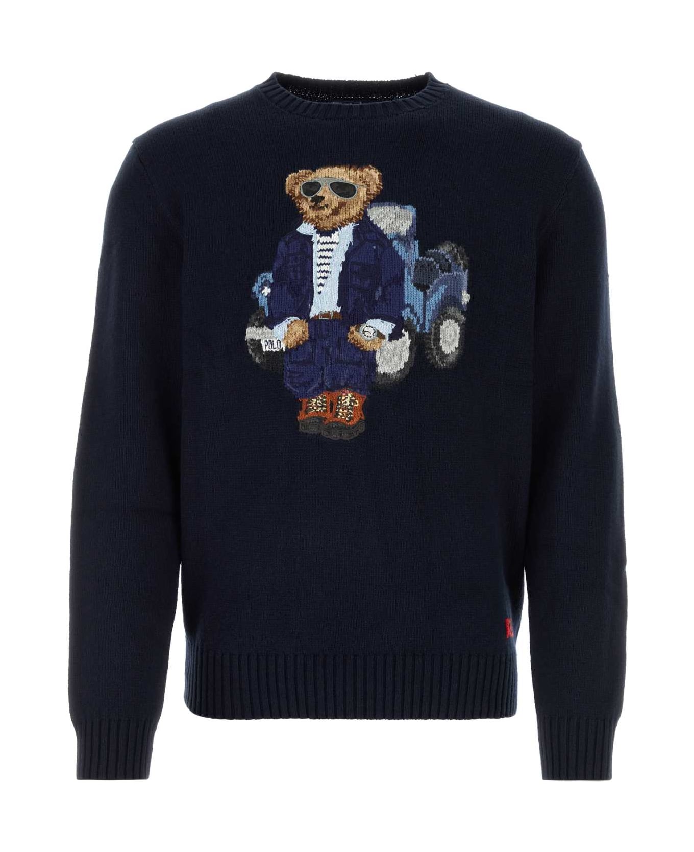 Polo Ralph Lauren Navy Blue Cotton Sweater - NAVY