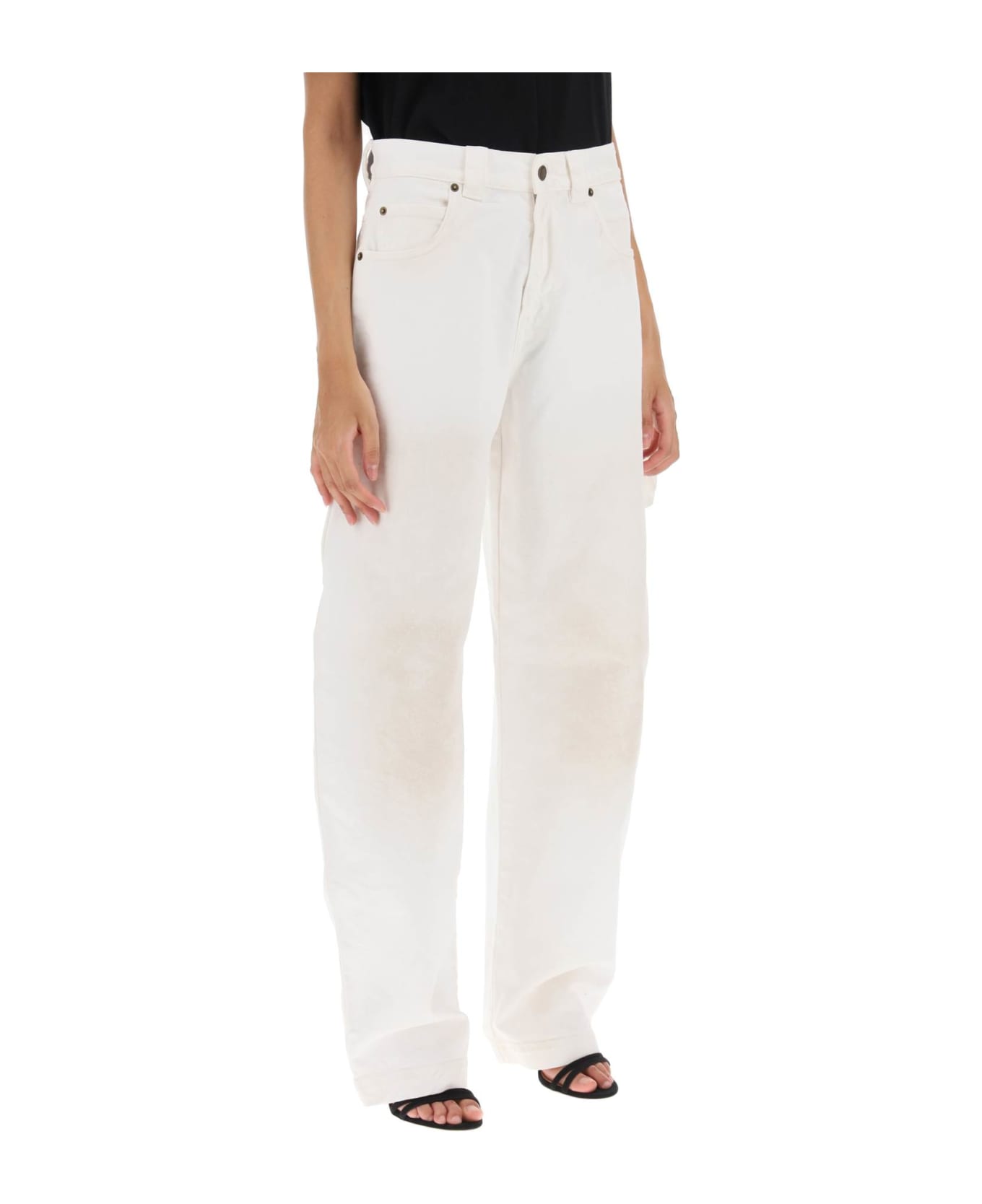 DARKPARK 'audrey' Cargo Jeans - DIRTY WHITE (White)