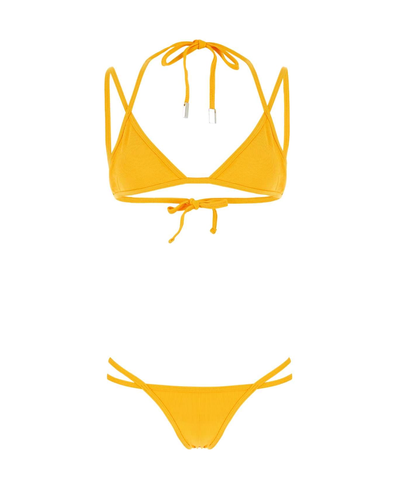 The Attico Yellow Stretch Nylon Bikini - 032