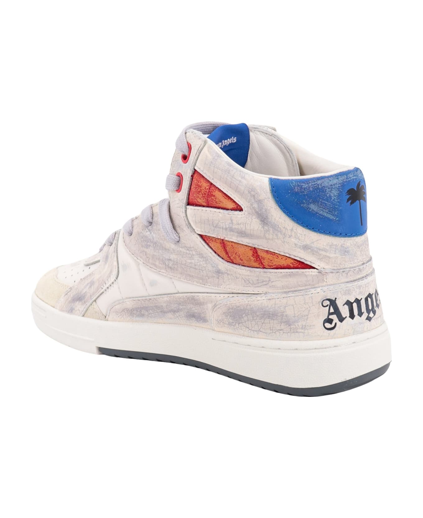 Palm Angels Multicolor University Leather Sneakers - White スニーカー