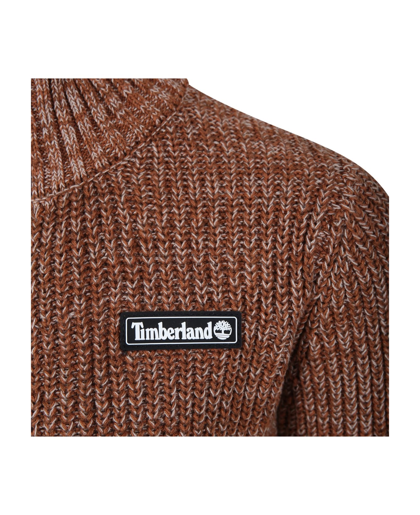 Timberland Brown Sweater For Boy With Zip - Brown