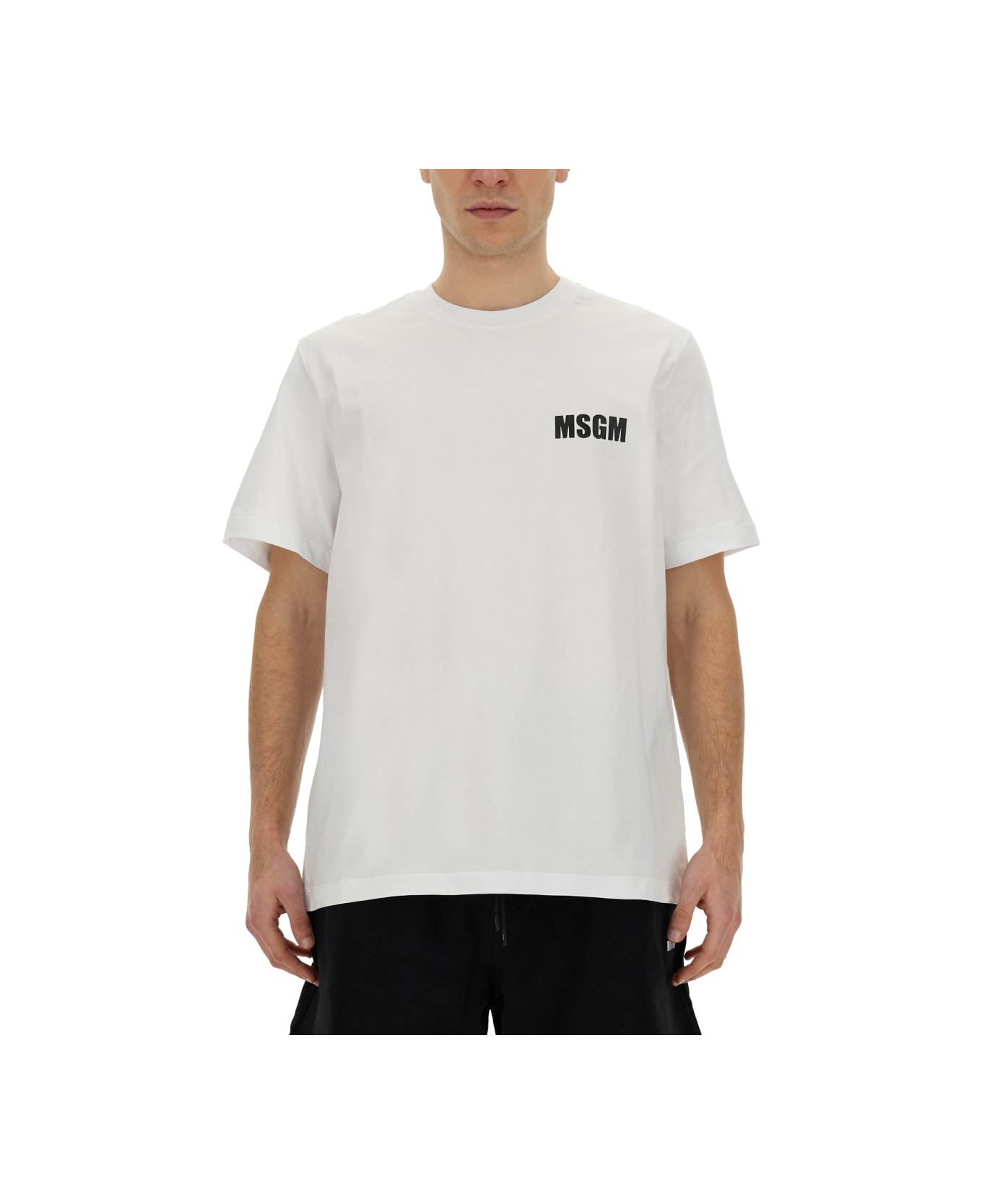 MSGM T-shirt With Logo - Optical White