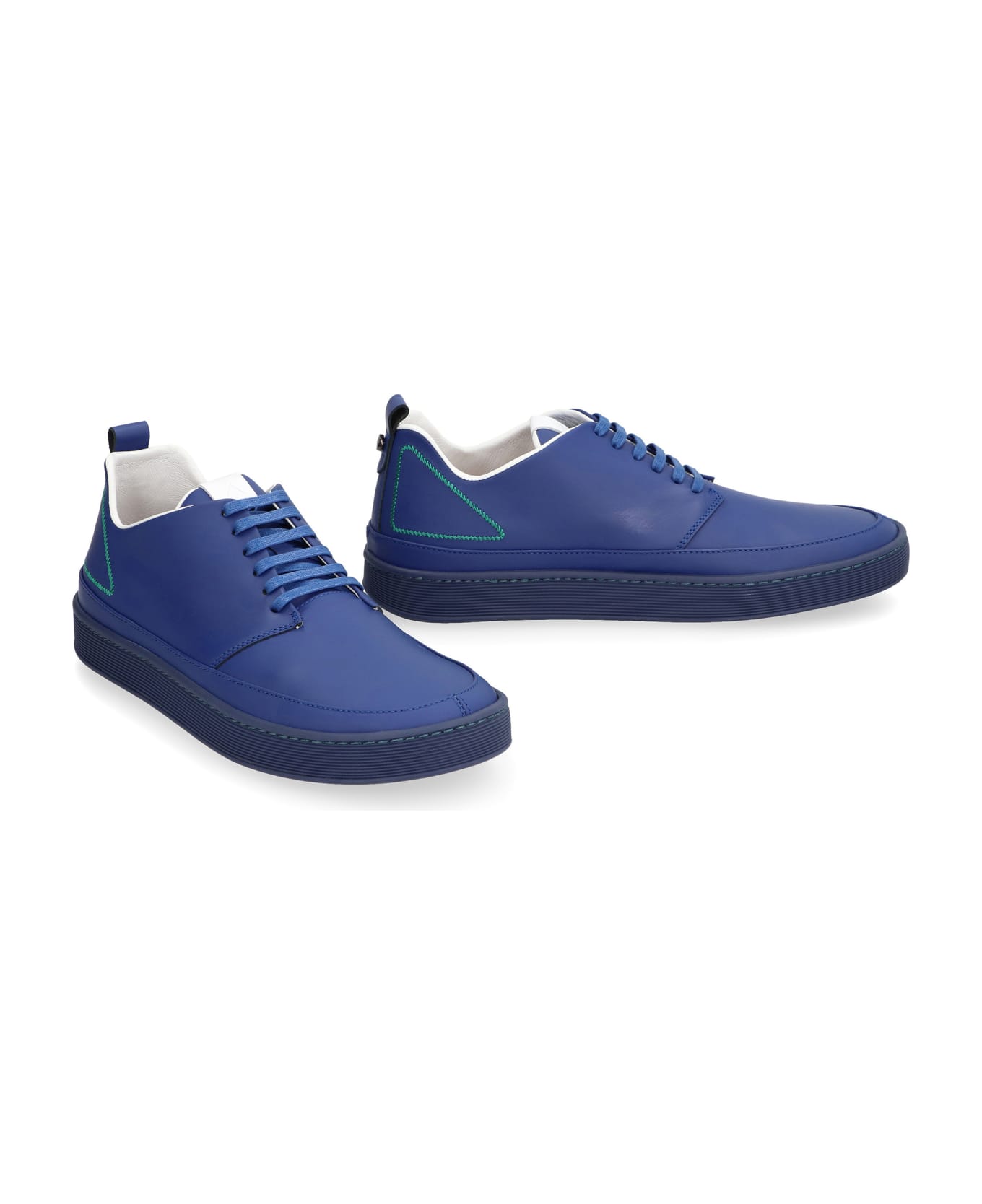 Volta Bosco Leather Low-top Sneakers - blue