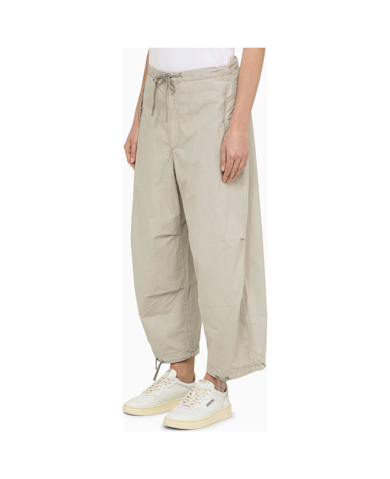 Autry Grey Cotton Sports Trousers - Foggy grey