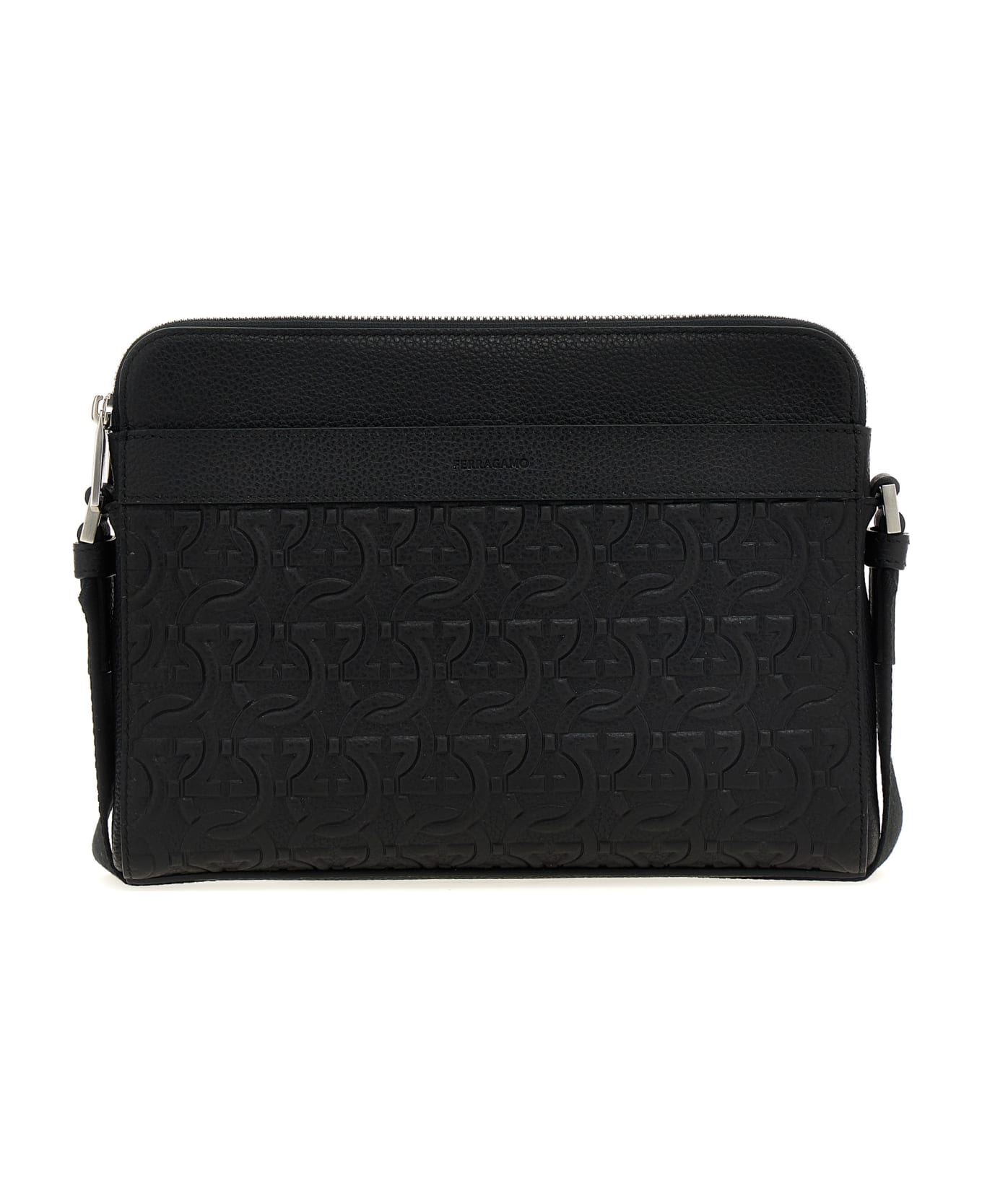 Ferragamo Logo Crossbody Bag - Black  