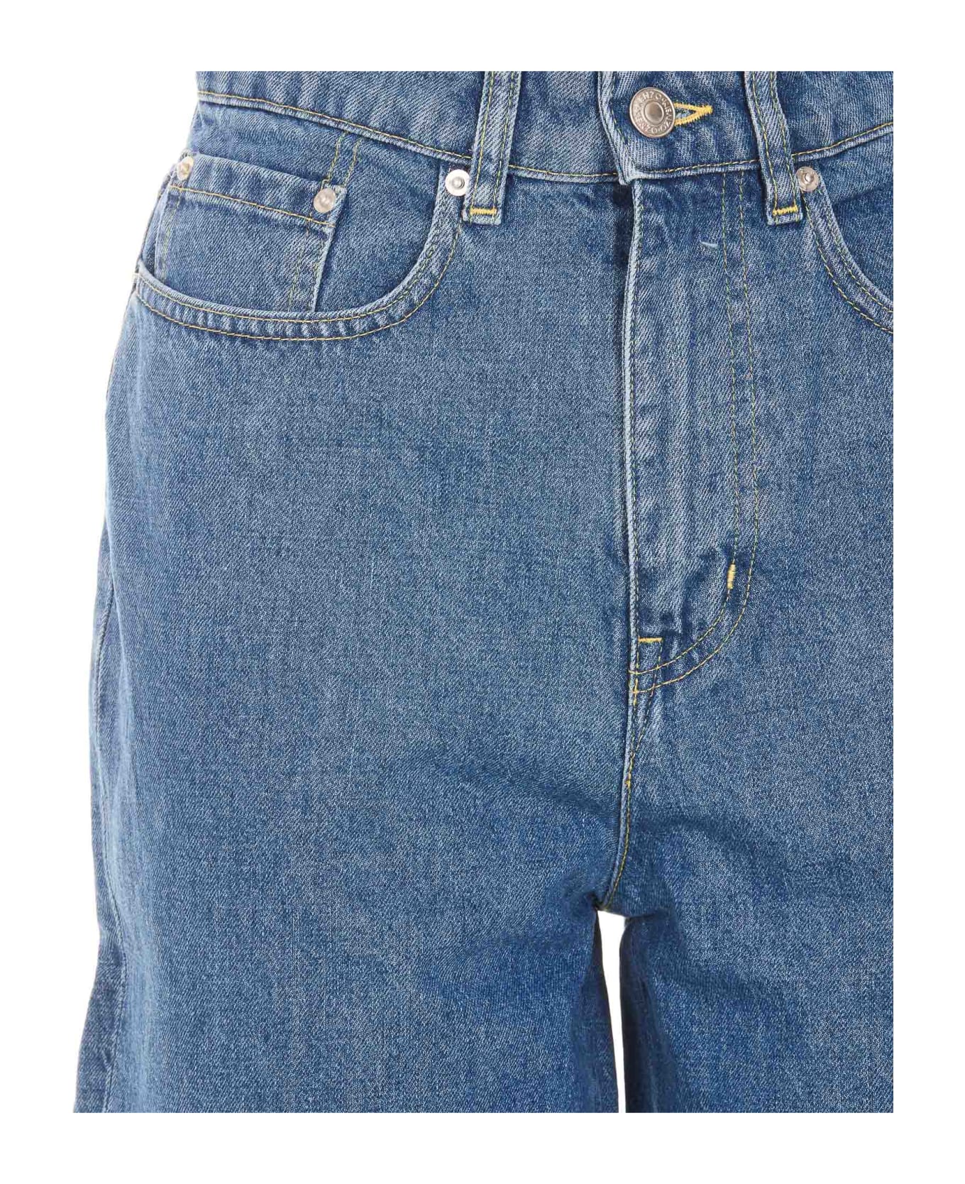 Kenzo Sumire Cropped Jeans - Azzurro