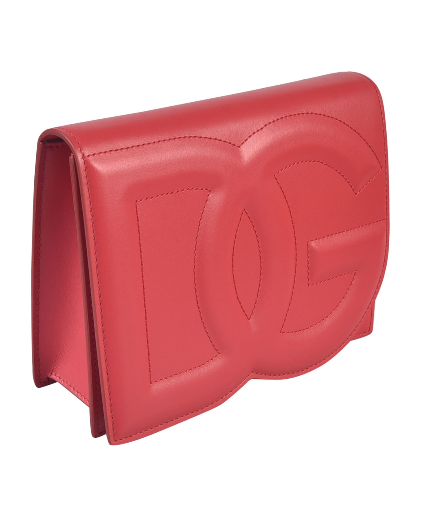 Dolce & Gabbana Leather Shoulder Bag - Red