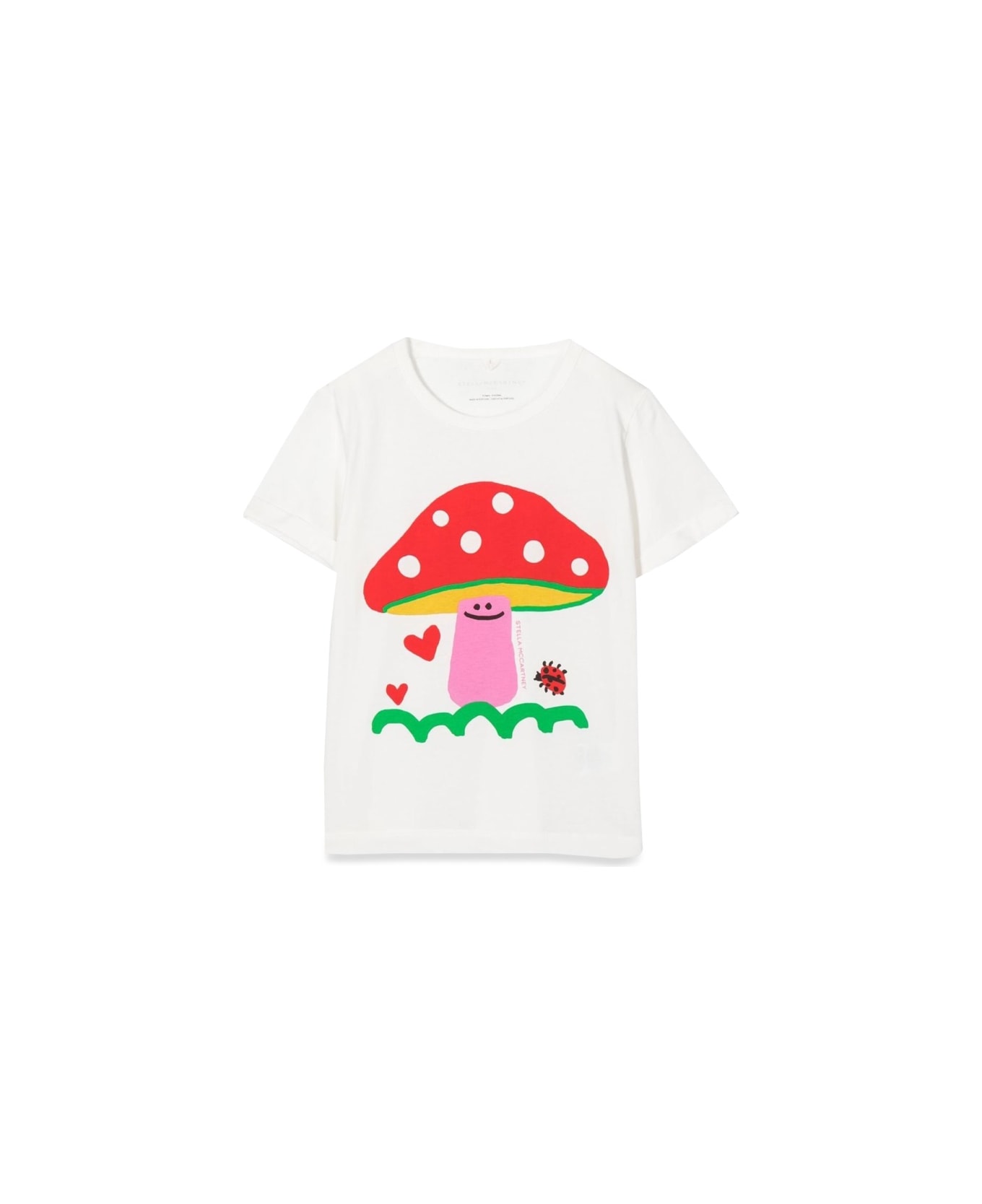 Stella McCartney Kids Mushroom M/c T-shirt - WHITE