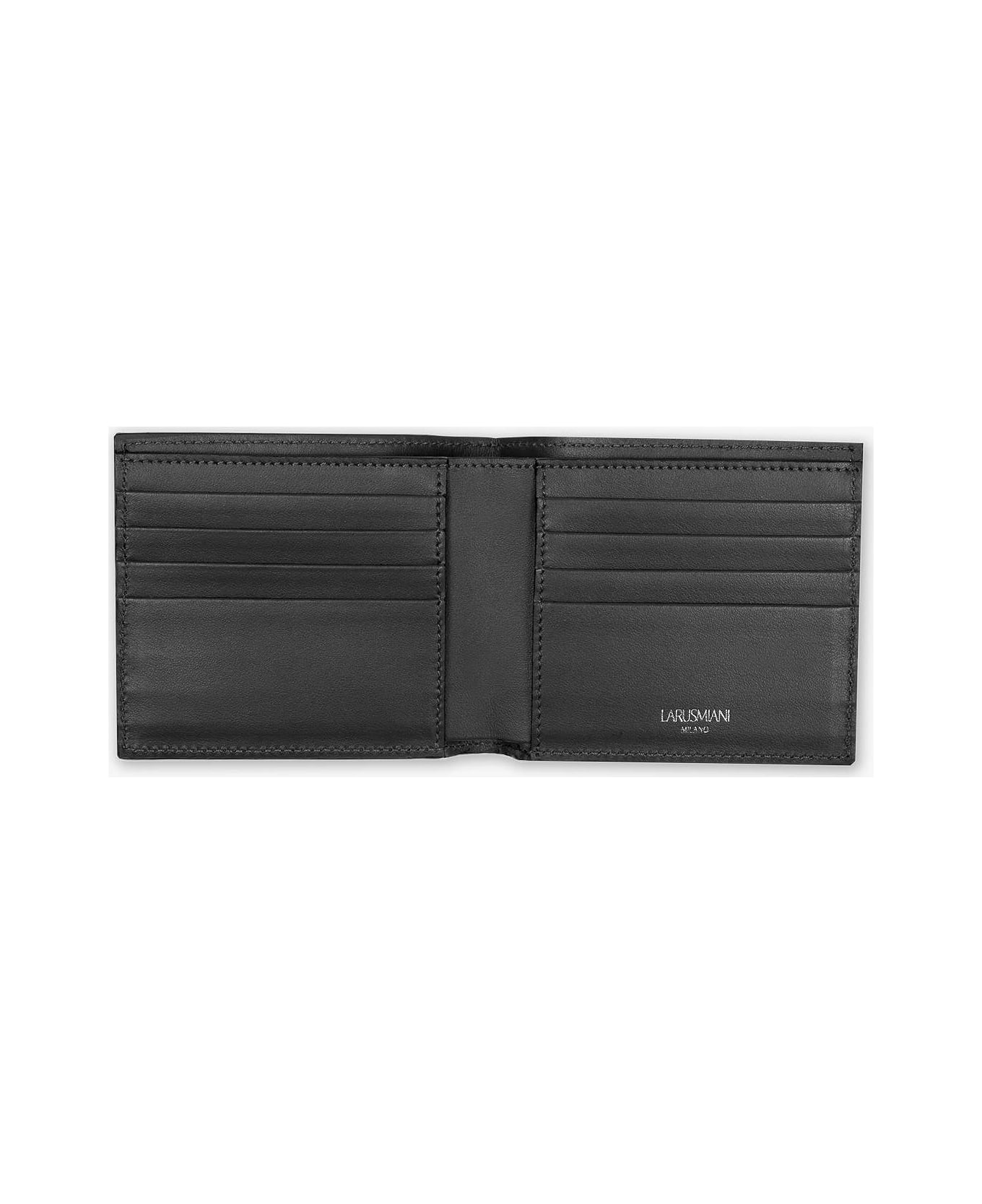Larusmiani Wallet "euro" Wallet - Black 財布