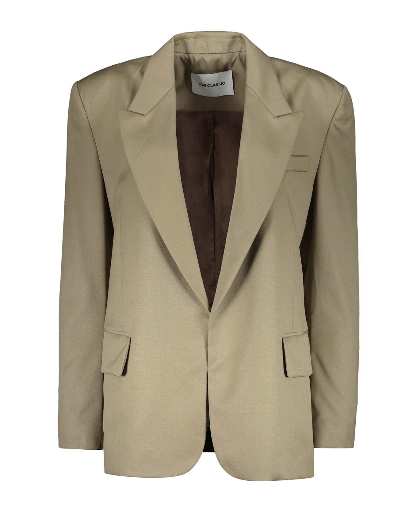 Low Classic Wool Blazer - khaki