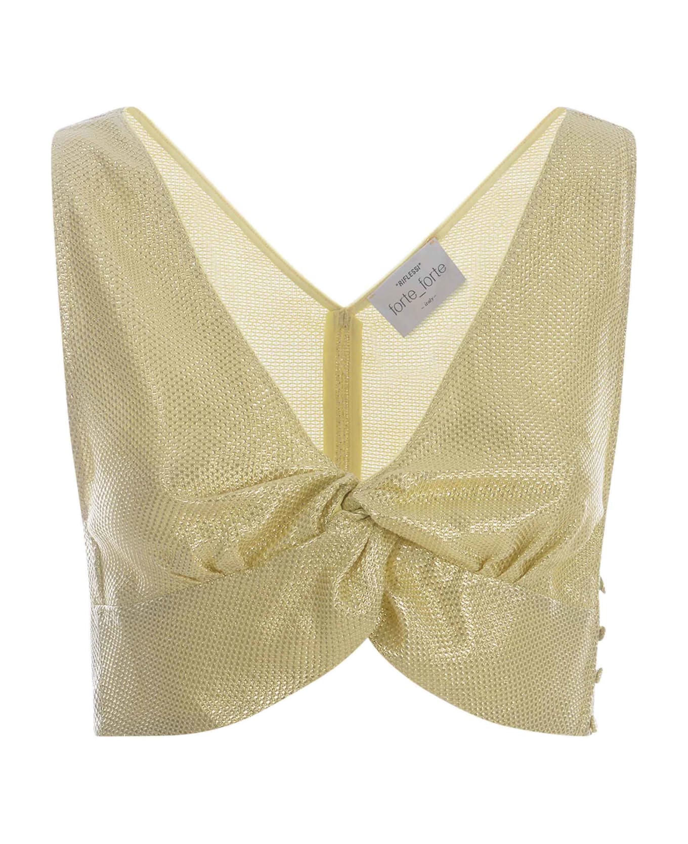 Forte_Forte Top Forte Forte Jacquard In Cotton And Viscose Blend - Oro トップス