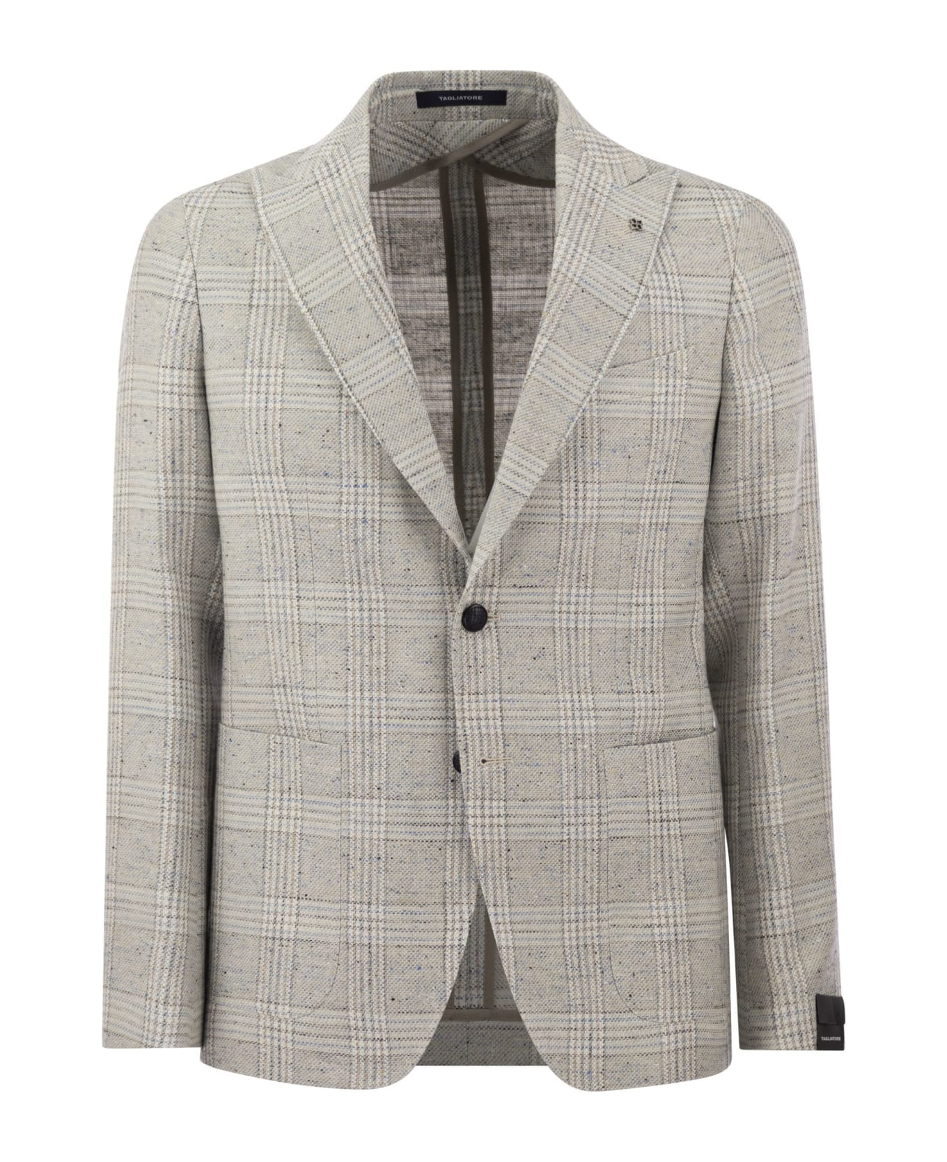 Tagliatore Jacket With Tartan Pattern - Grey スーツ