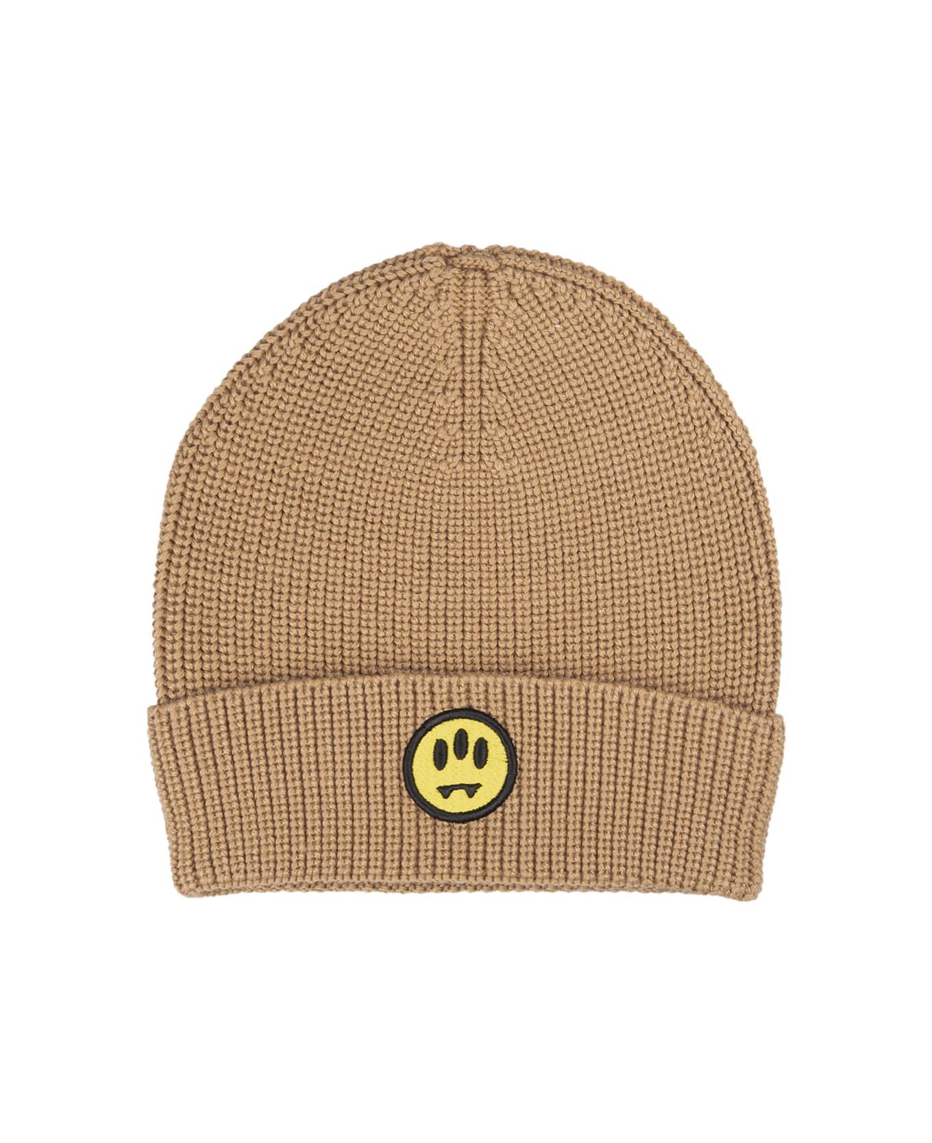 Barrow Sand Ribbed Knitted Beanie - Brown