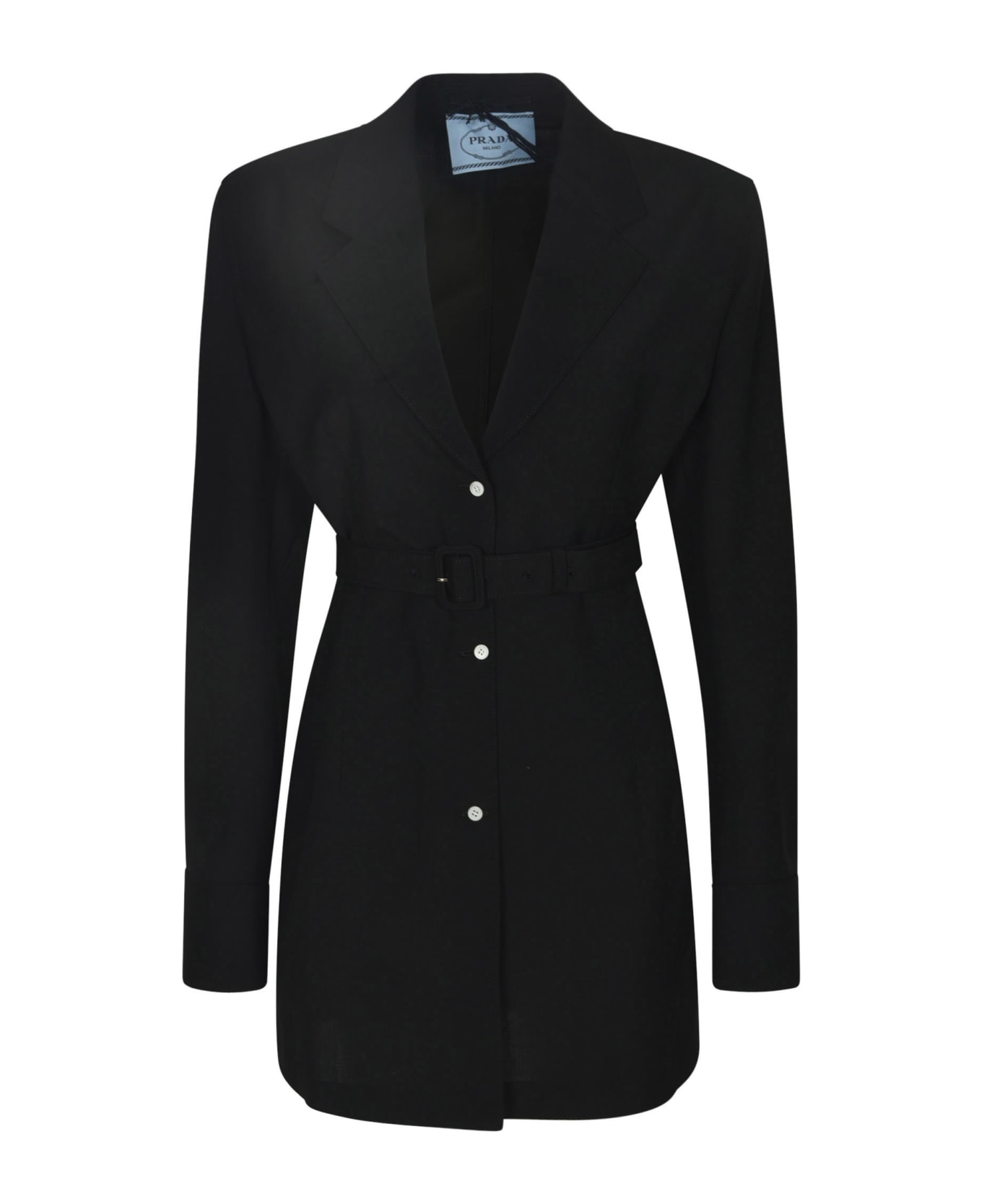 Prada Fitted Waist Blazer - Black コート