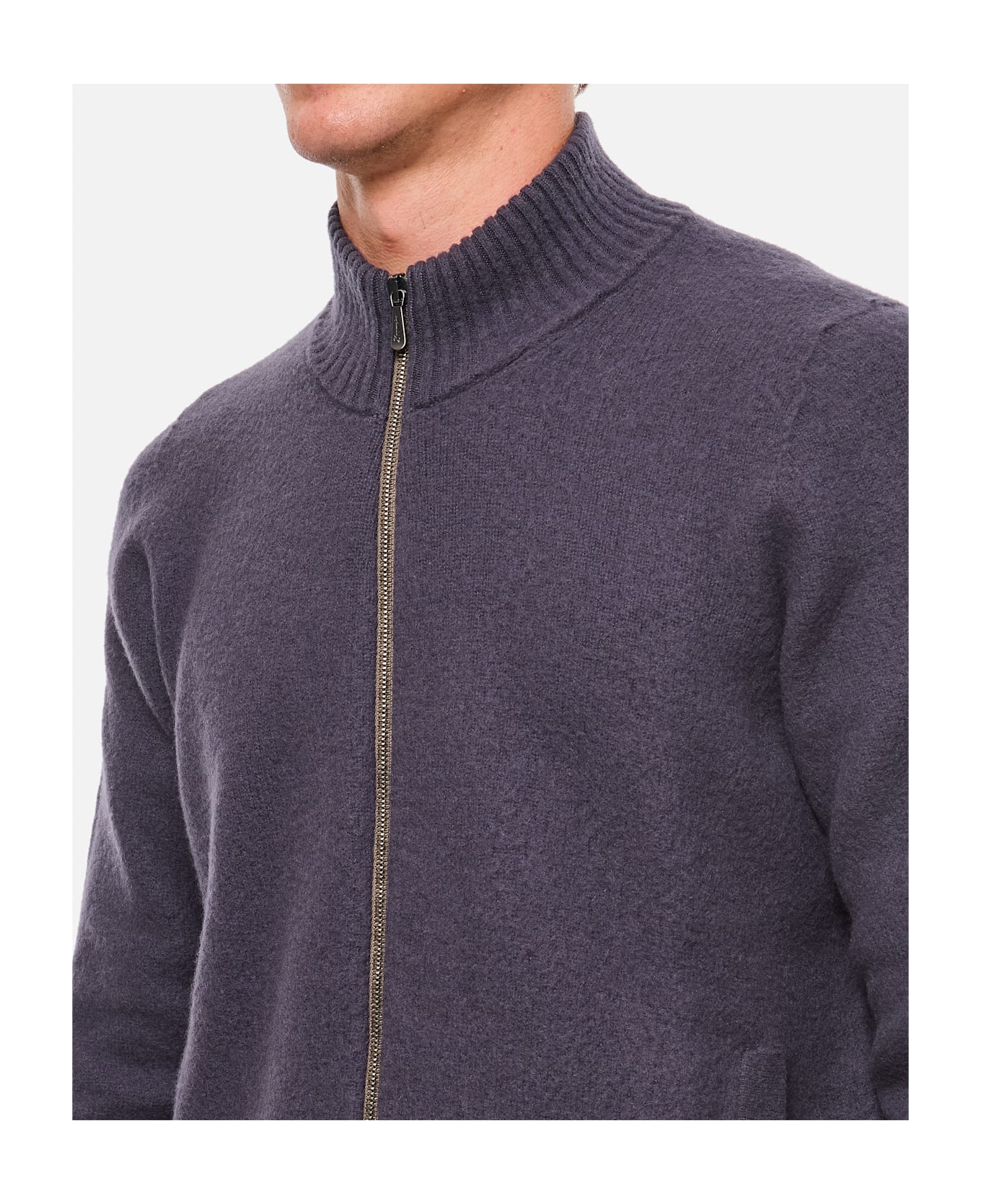Drumohr Full Zip Cardigan - Grey