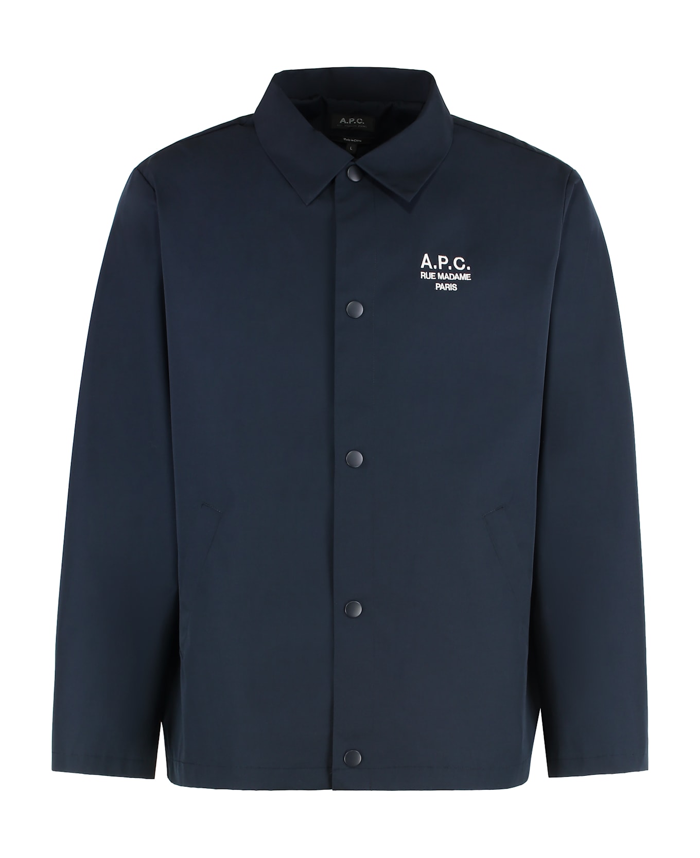 A.P.C. Regis Cotton Blend Overshirt - blue