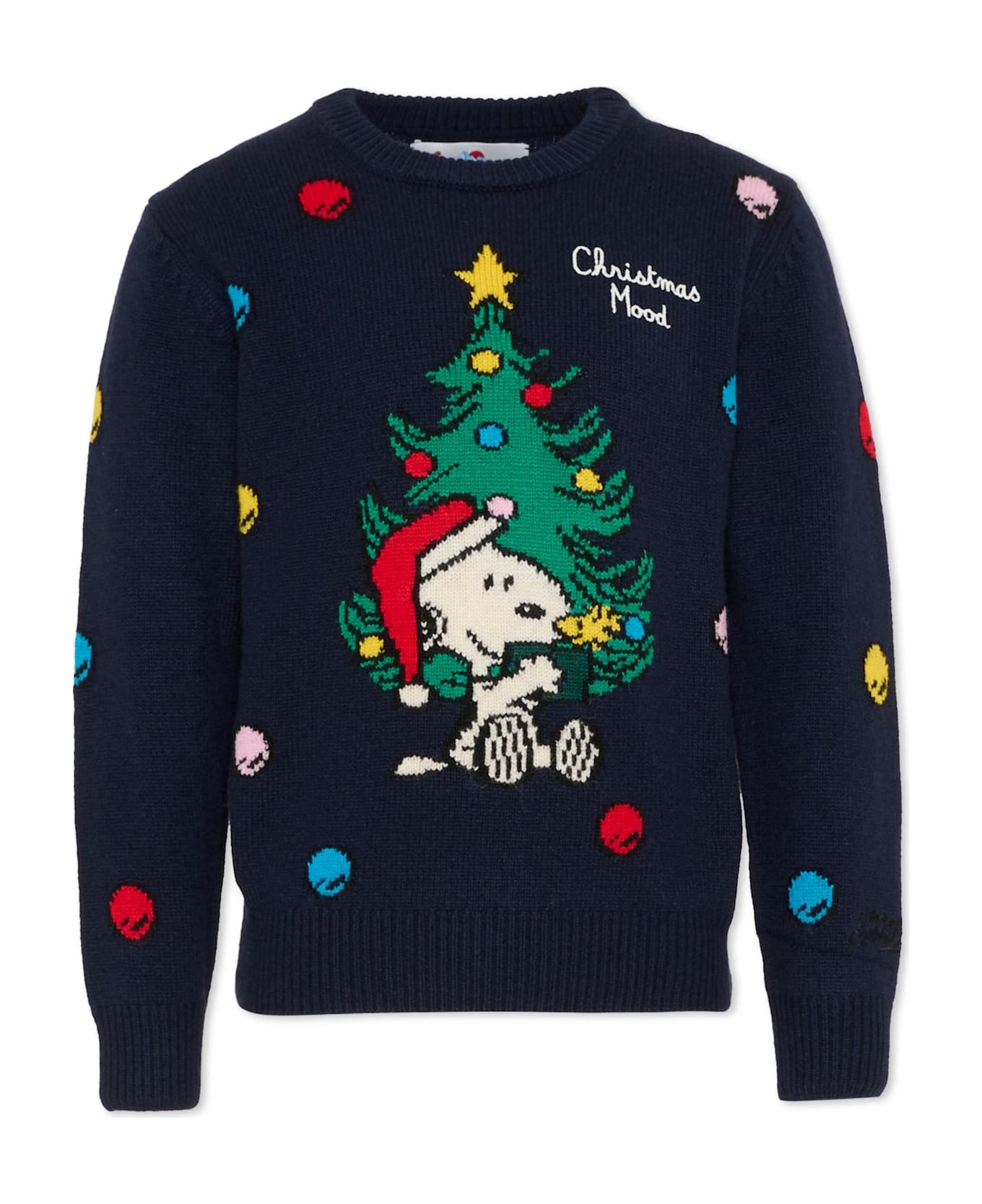 MC2 Saint Barth Blue Sweater For Kids With Snoopy - Blue