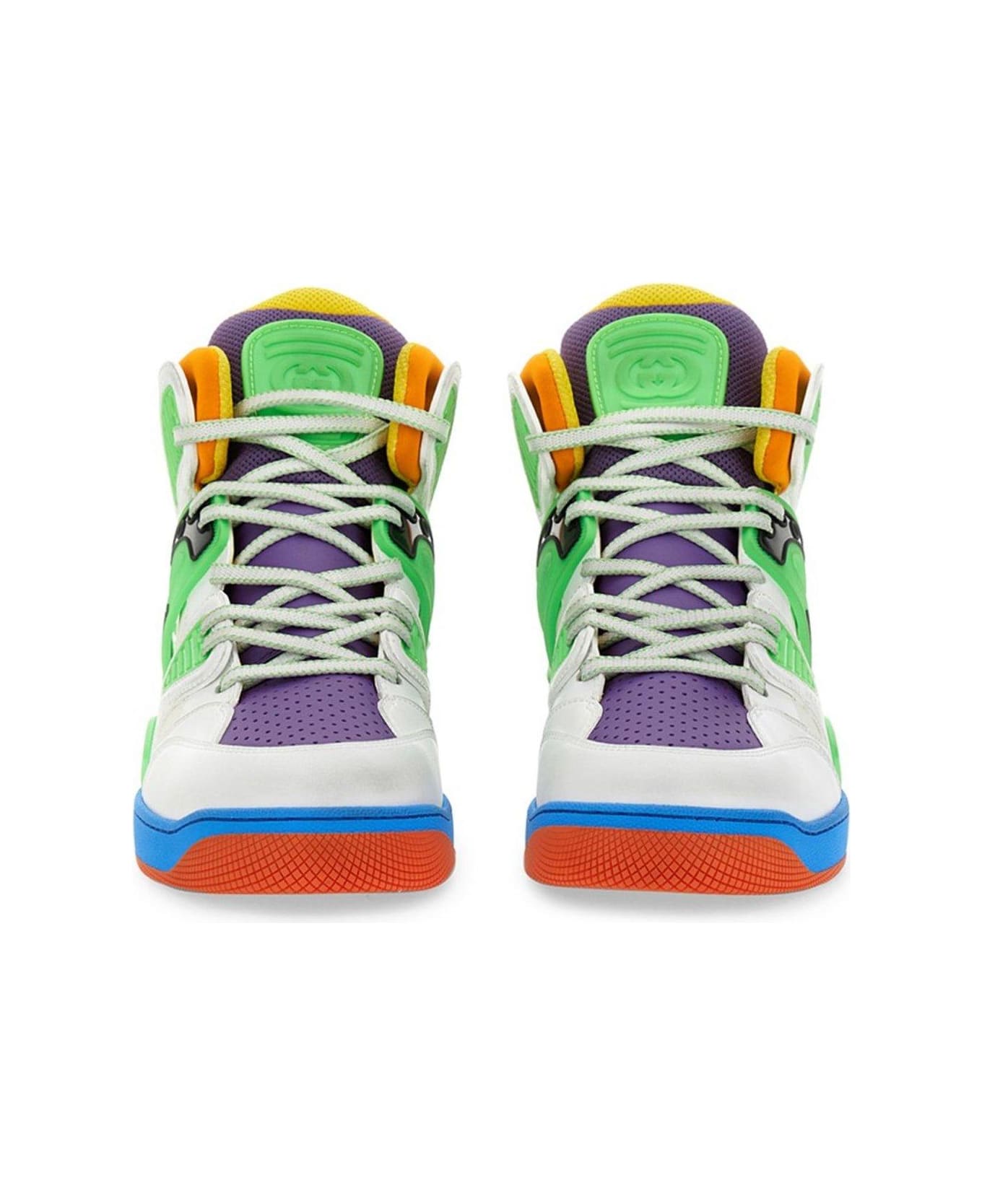 Gucci Panelled High Top Basketball Sneakers - MULTICOLOUR