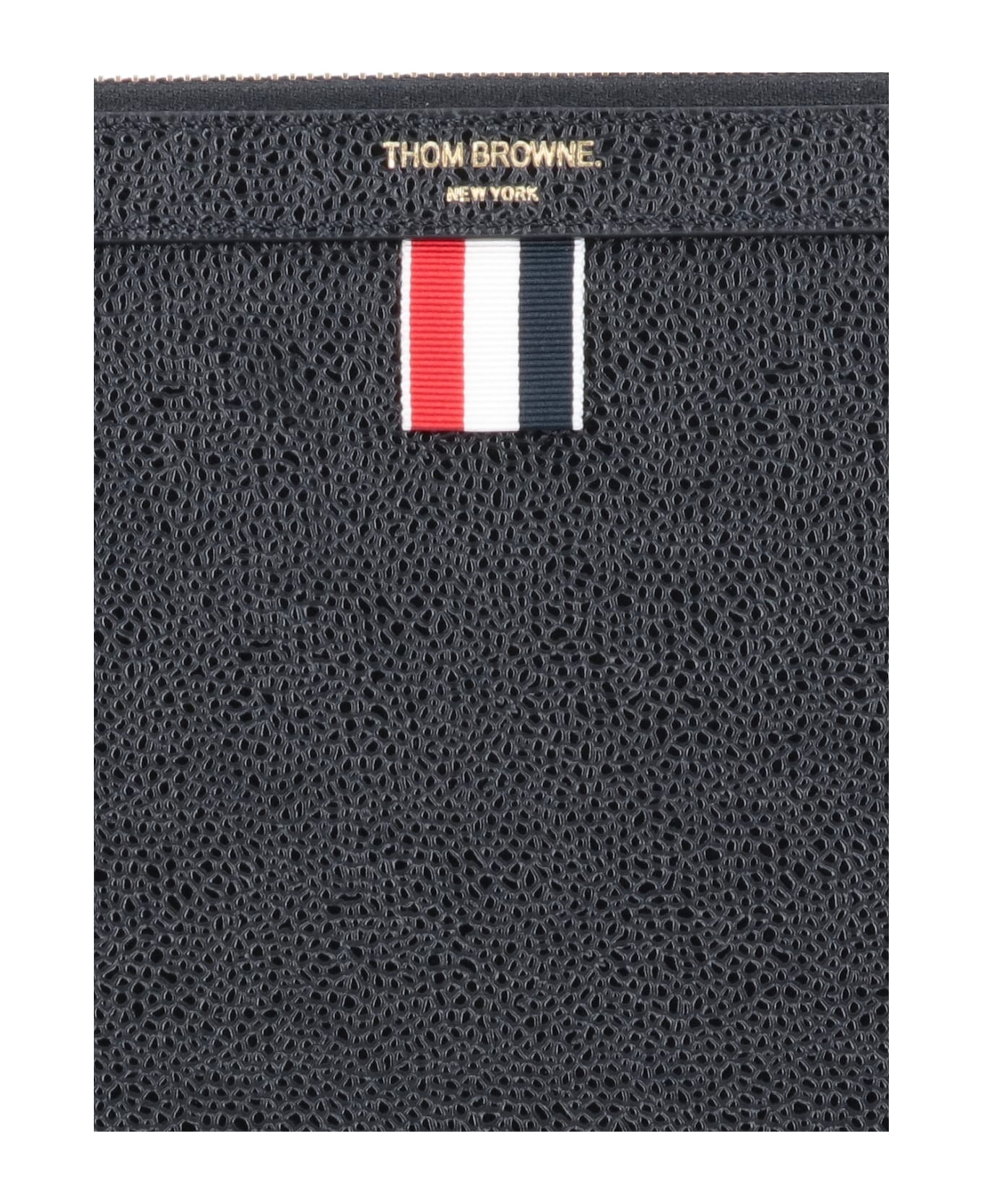 Thom Browne Tricolour Clutch Bag - Black