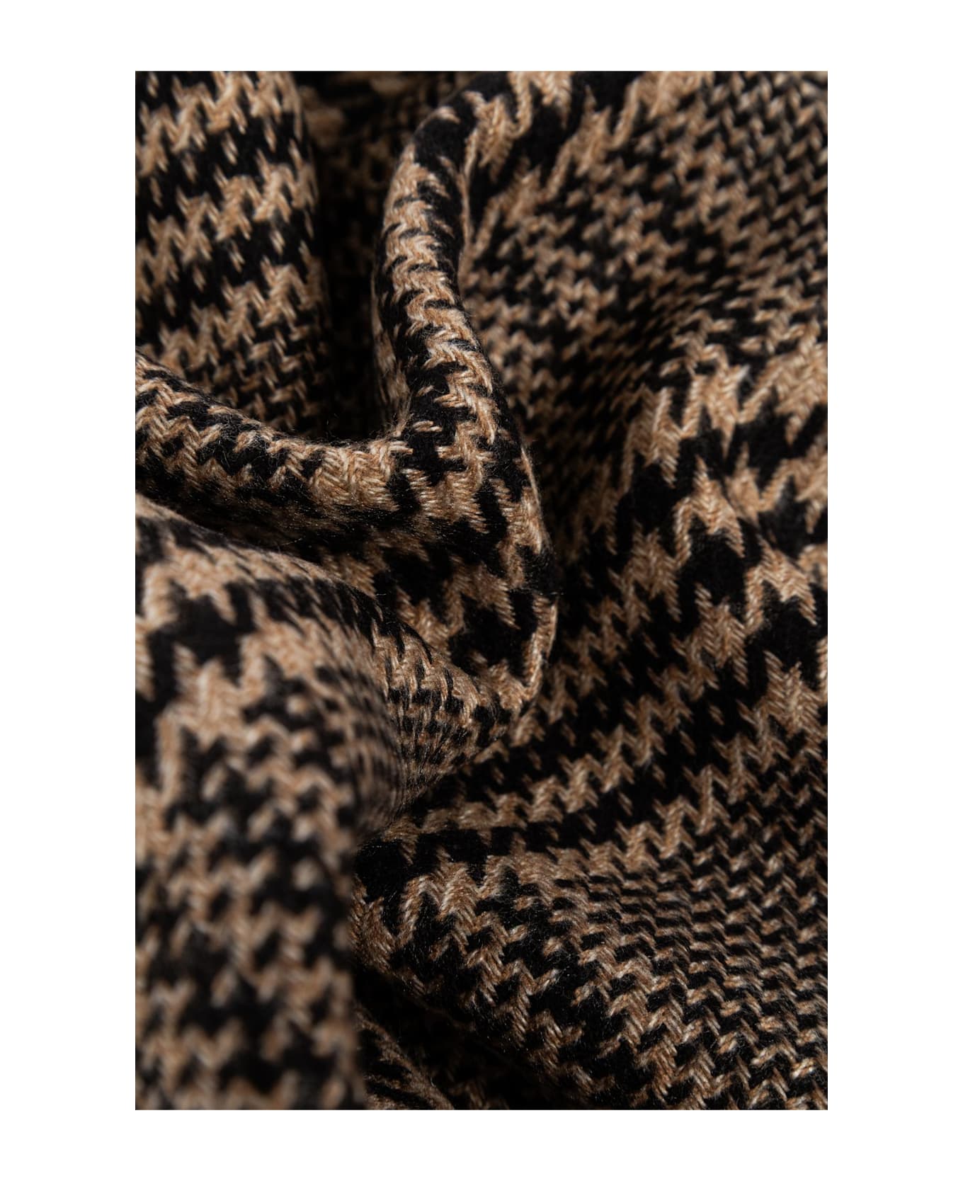 Saint Laurent Silk-cashmere Checked Scarf - BLACK
