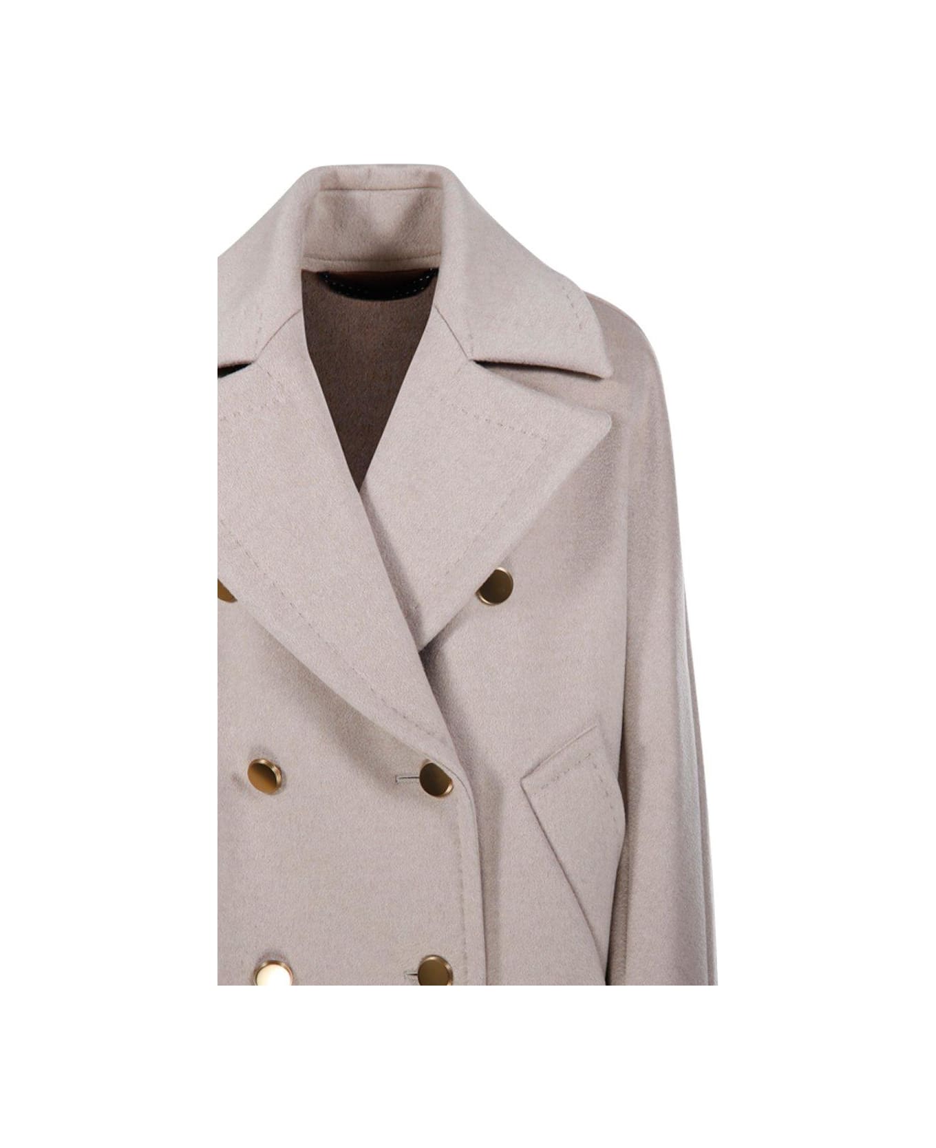 Max Mara Double-breasted Long-sleeved Coat - Grey