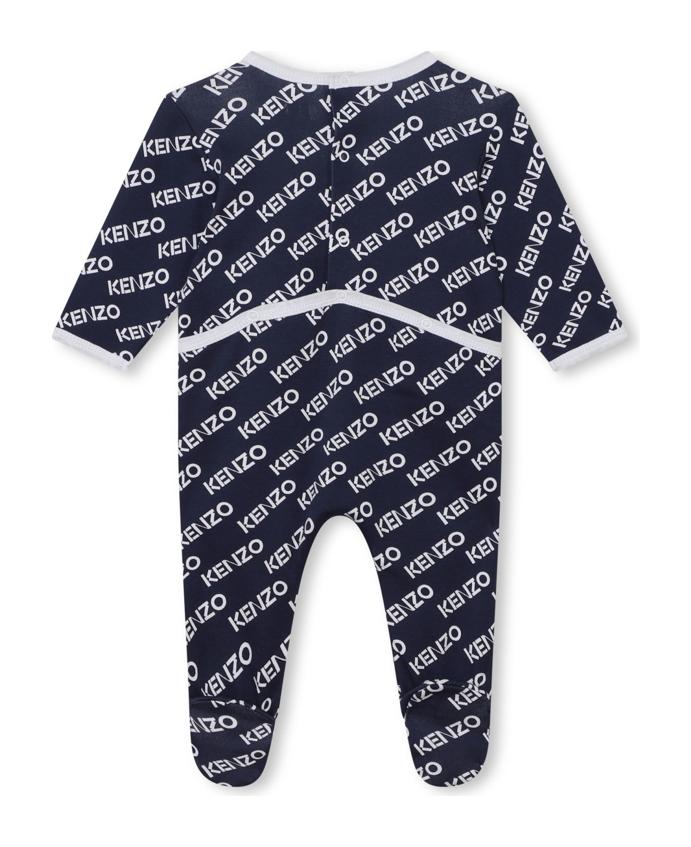 Kenzo Kids Set Tutina Con Logo - Blue ボディスーツ＆セットアップ