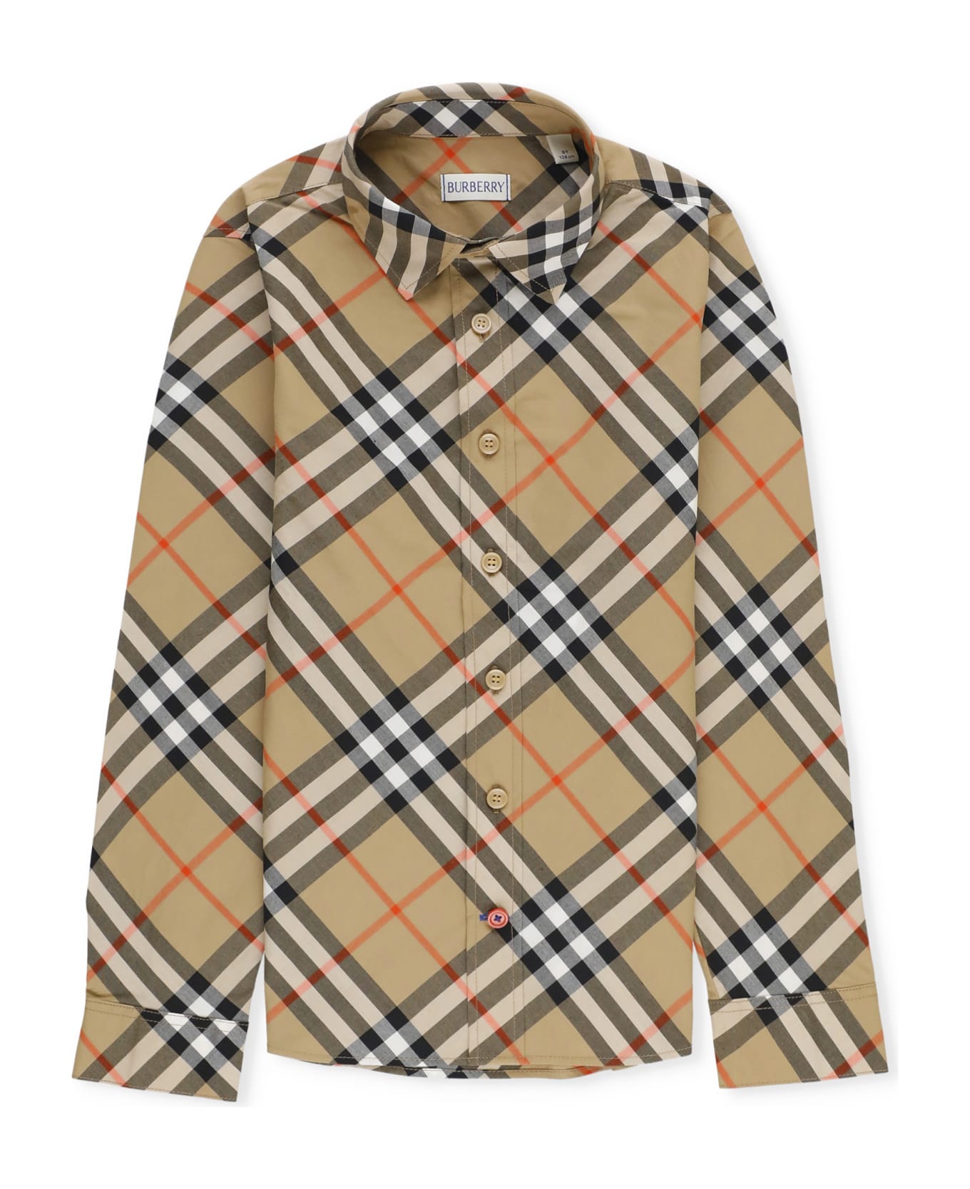 Burberry Check Shirt - Beige