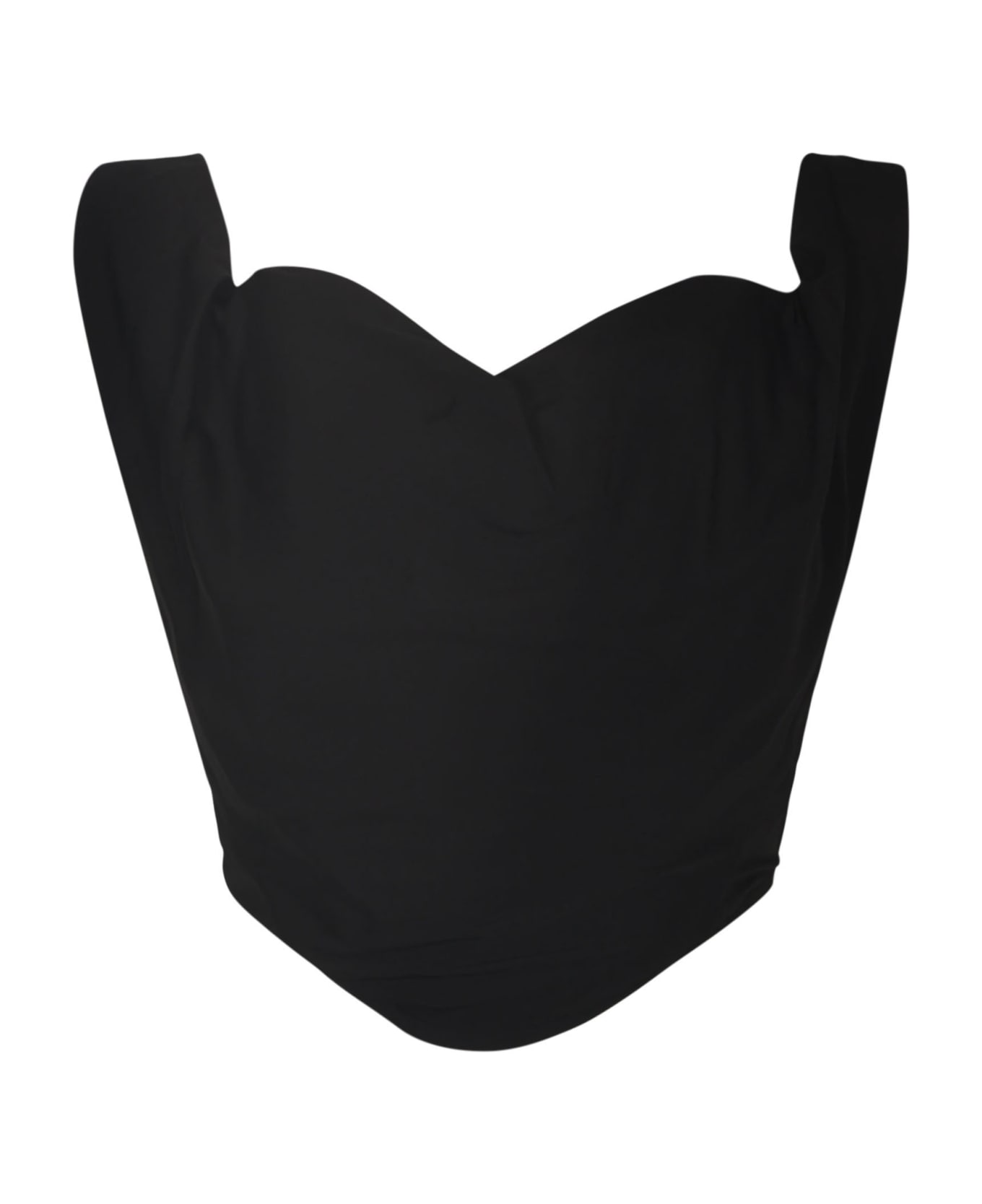 Vivienne Westwood Cropped Back Zip Top - Black