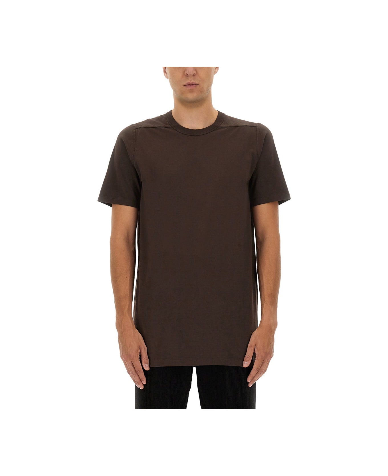 Rick Owens "level T" T-shirt - BROWN