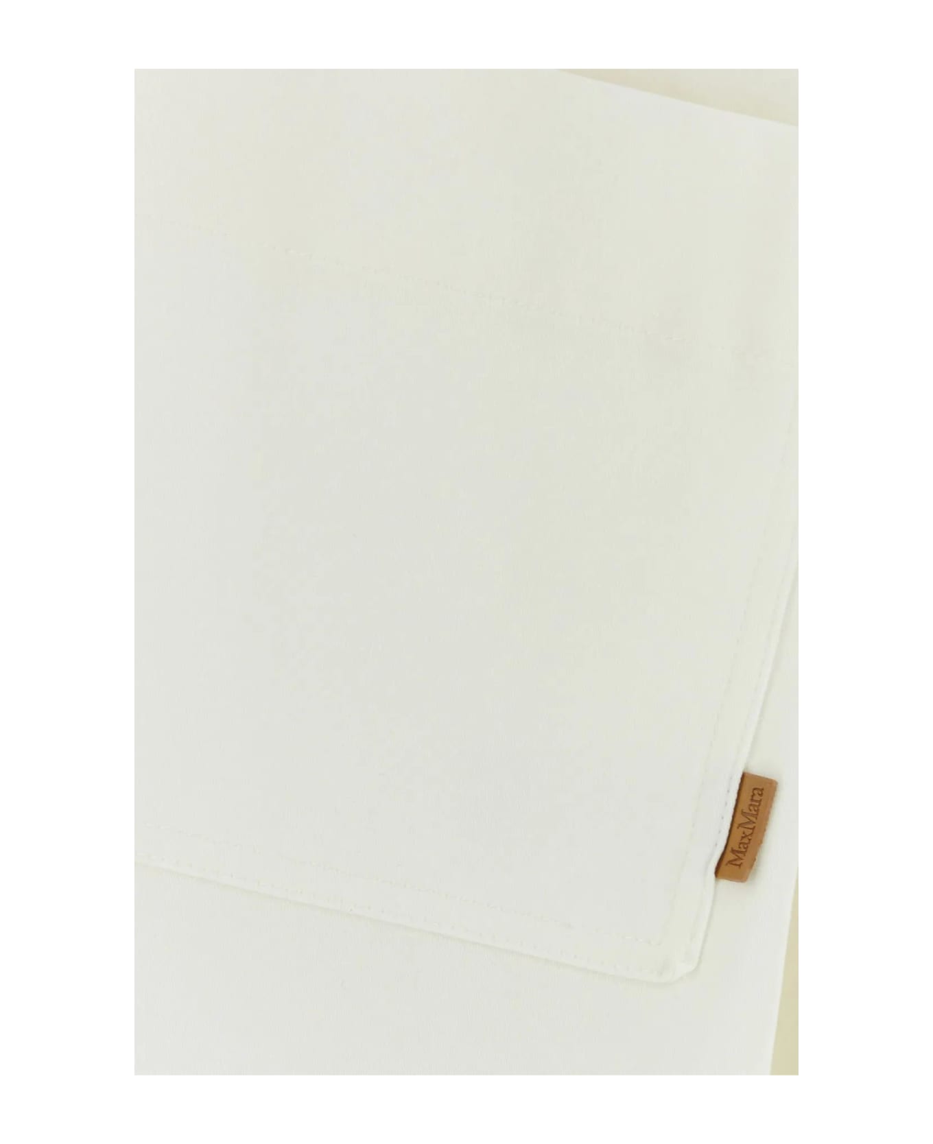 Max Mara White Stretch Cotton Adorato Blouse - White