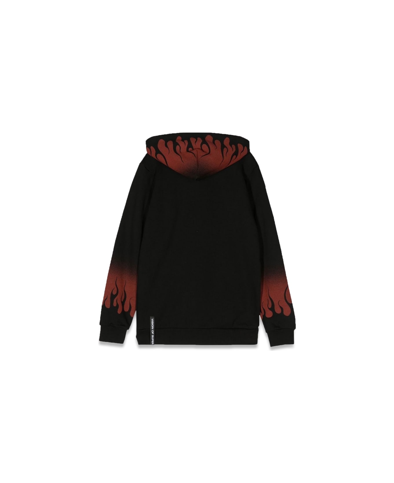 Vision of Super Hoodie Negative Red Flames - BLACK ニットウェア＆スウェットシャツ