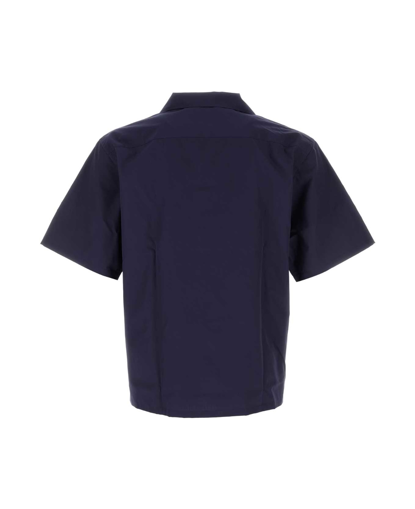Prada Navy Blue Poplin Shirt - INCHIOSTRO