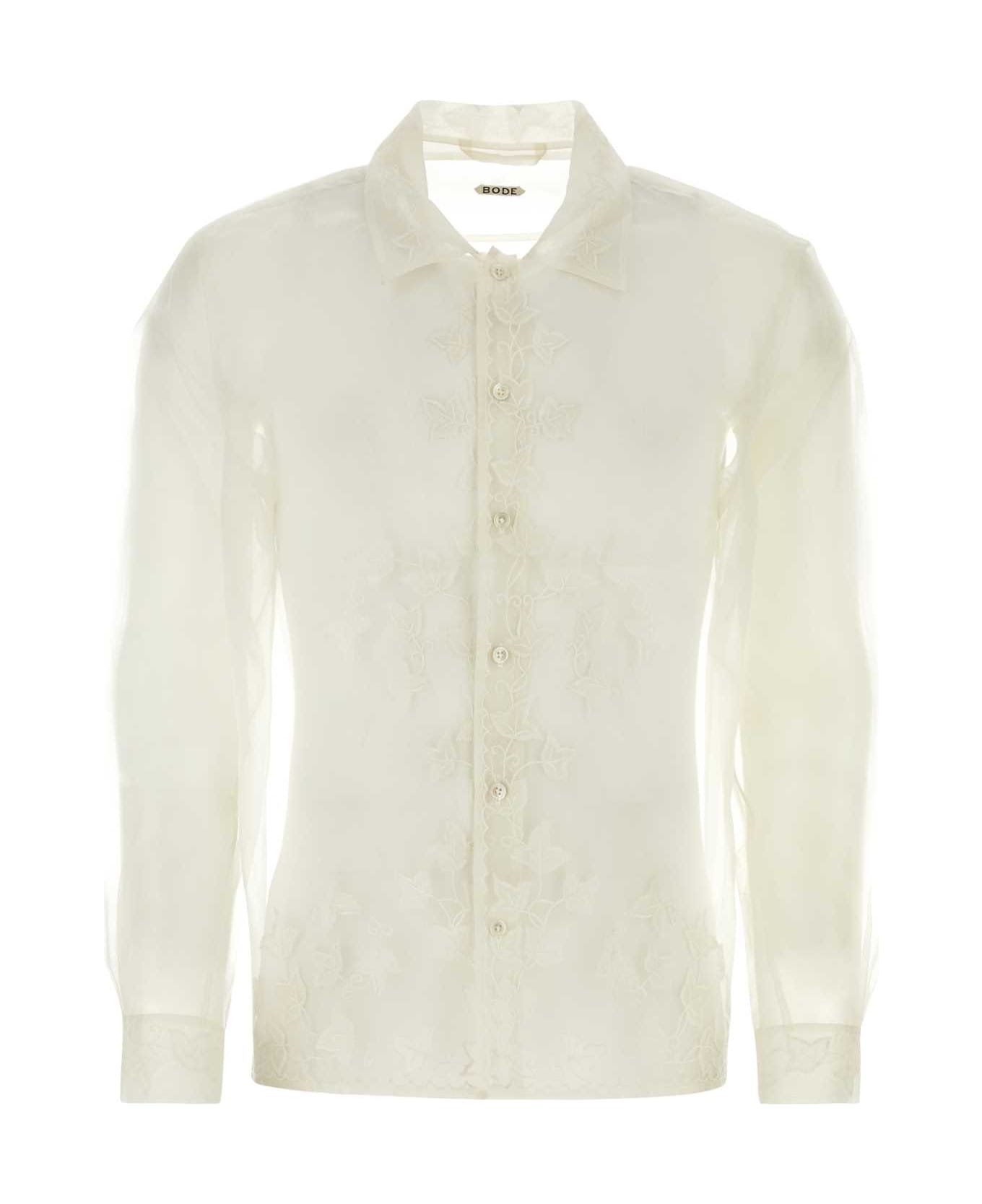 Bode Ivory Silk Shirt - CREAM