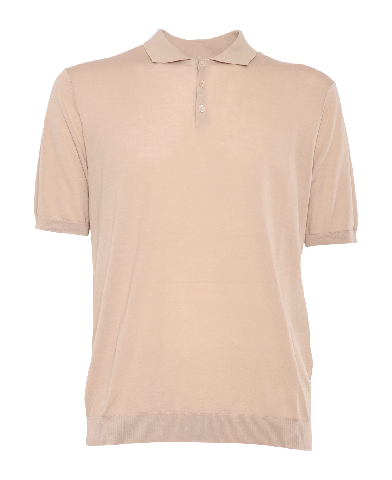Ballantyne Short Sleeves Polo - BEIGE