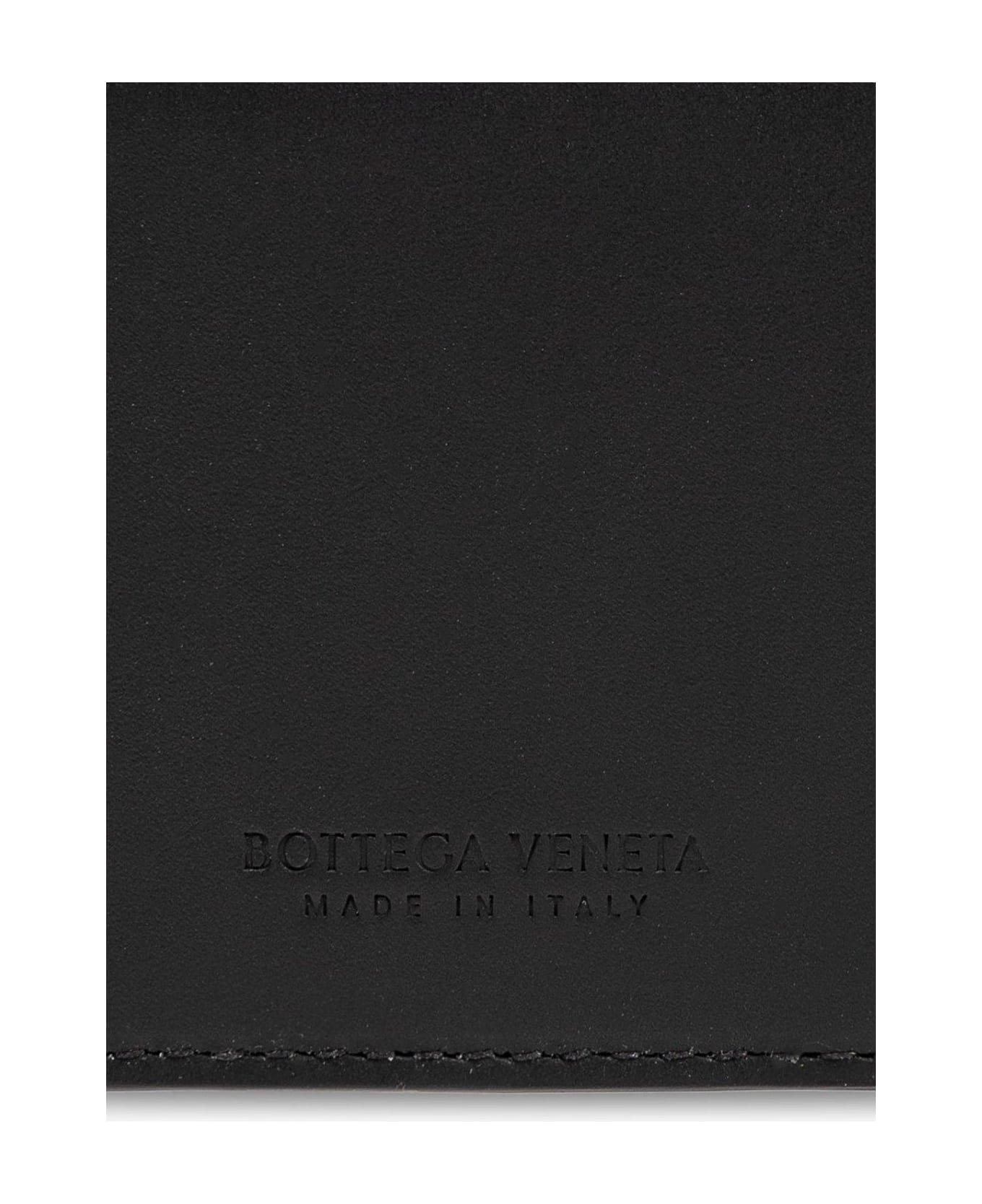 Bottega Veneta Intreccio Zipped Wallet - BLACKSILVER