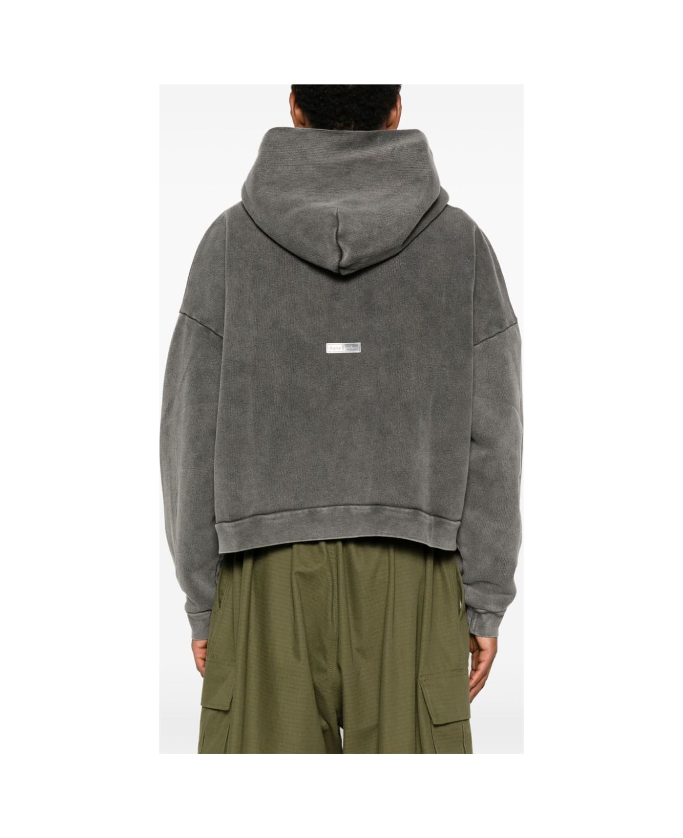 Acne Studios Logo Cotton Sweatshirt - Grey