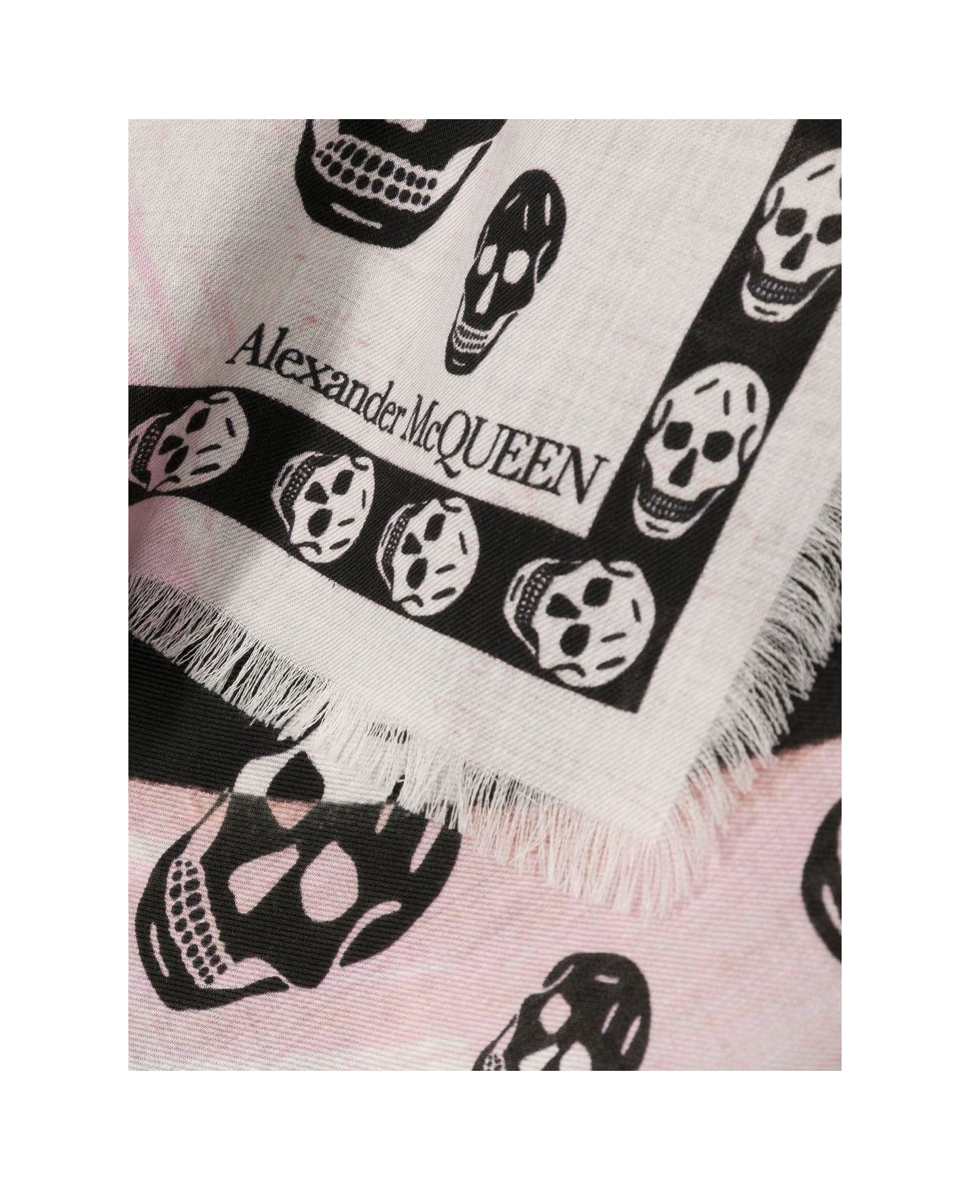 Alexander McQueen Allover Skull Print Scarf - Nero