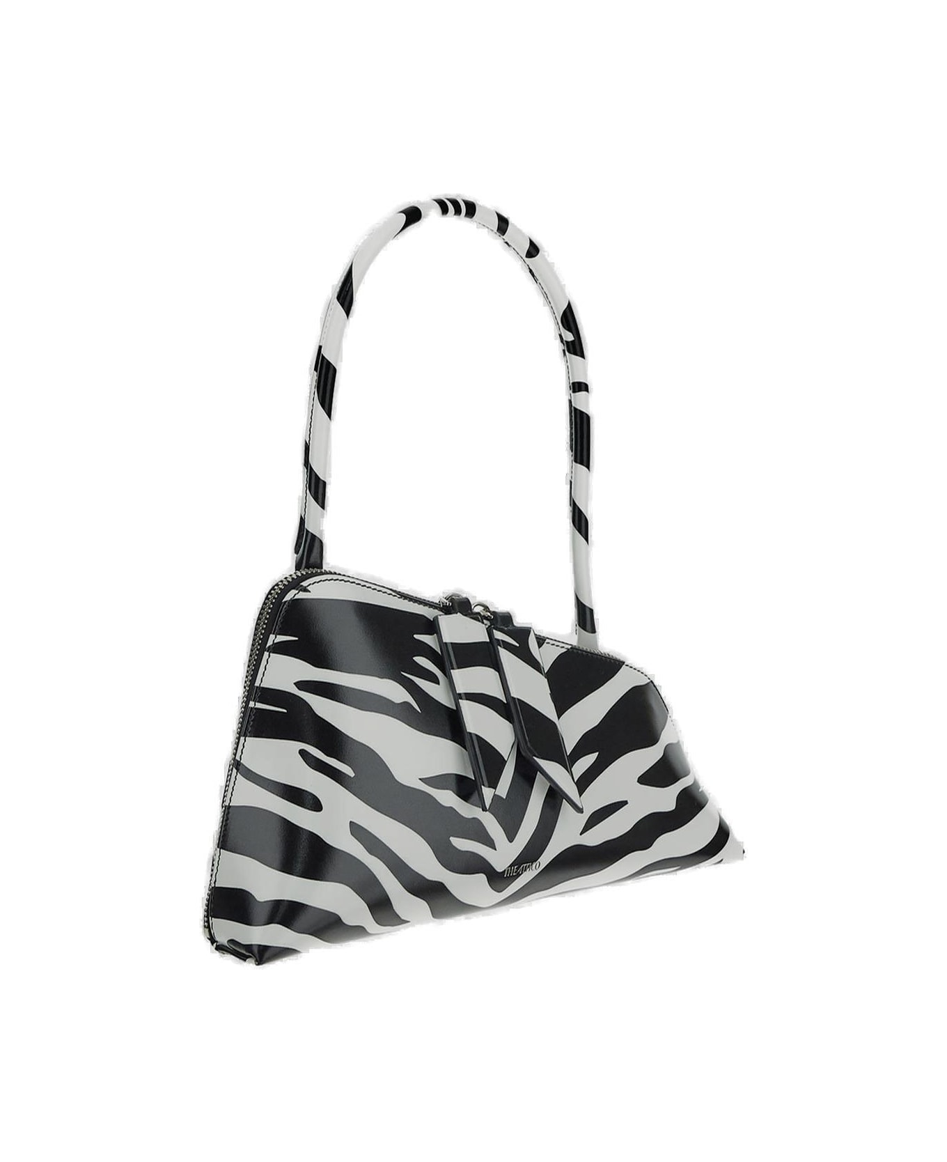 The Attico Sunrise Zebra Printed Shoulder Bag - White トートバッグ
