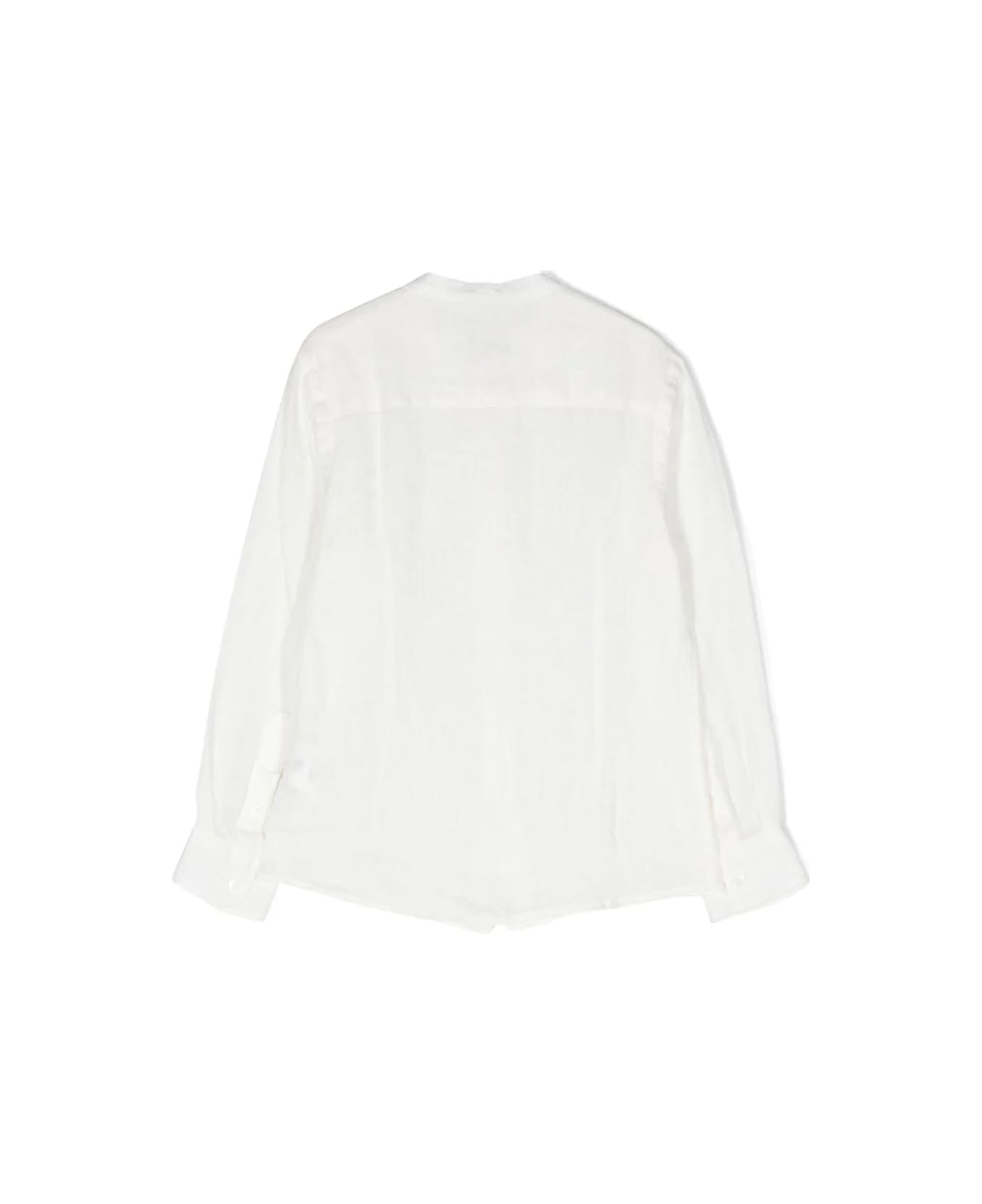 Paolo Pecora Camicia Con Colletto Alla Coreana - White