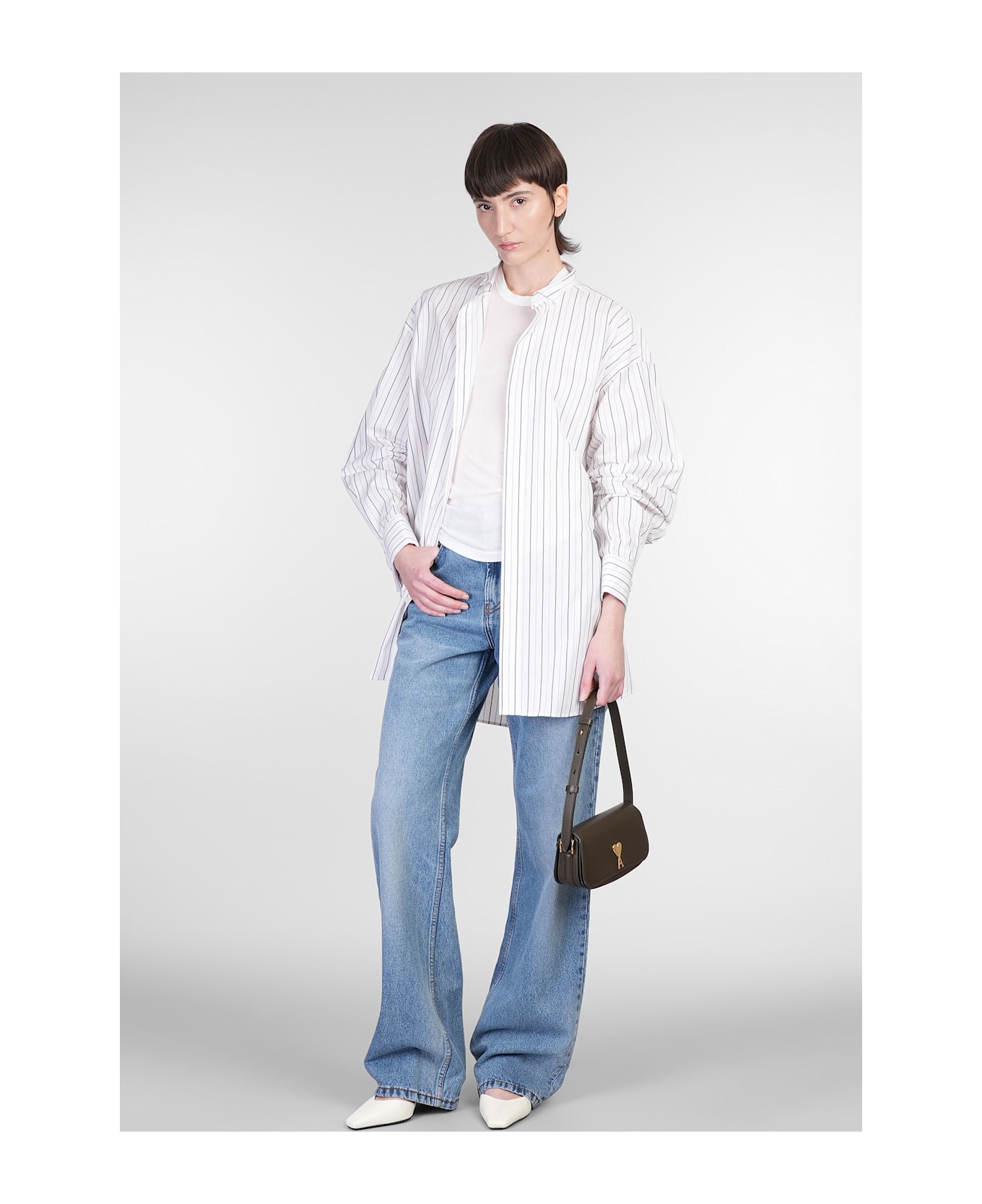 Ami Alexandre Mattiussi Shirt In White Cotton - white