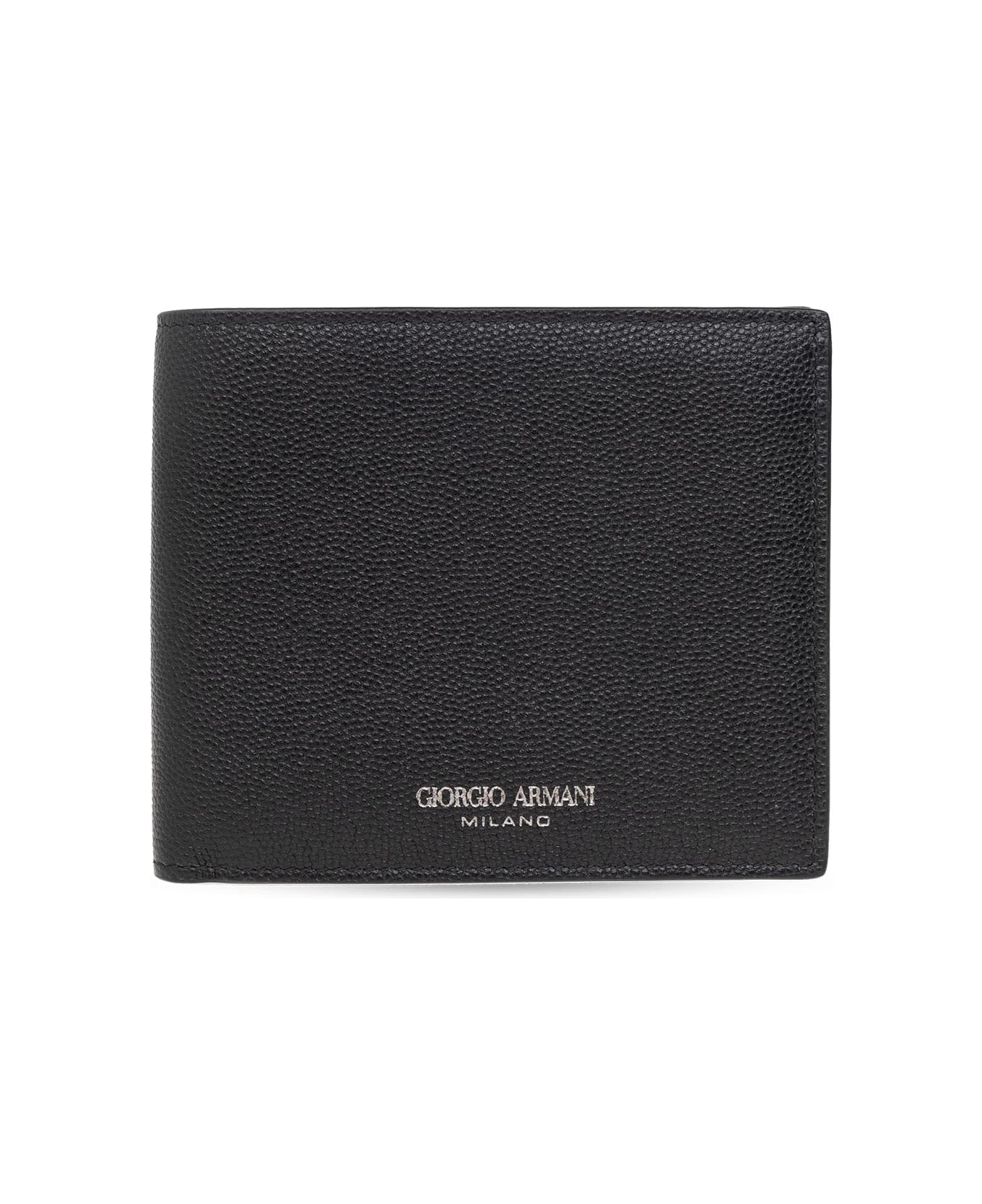 Giorgio Armani Leather Wallet - Nero