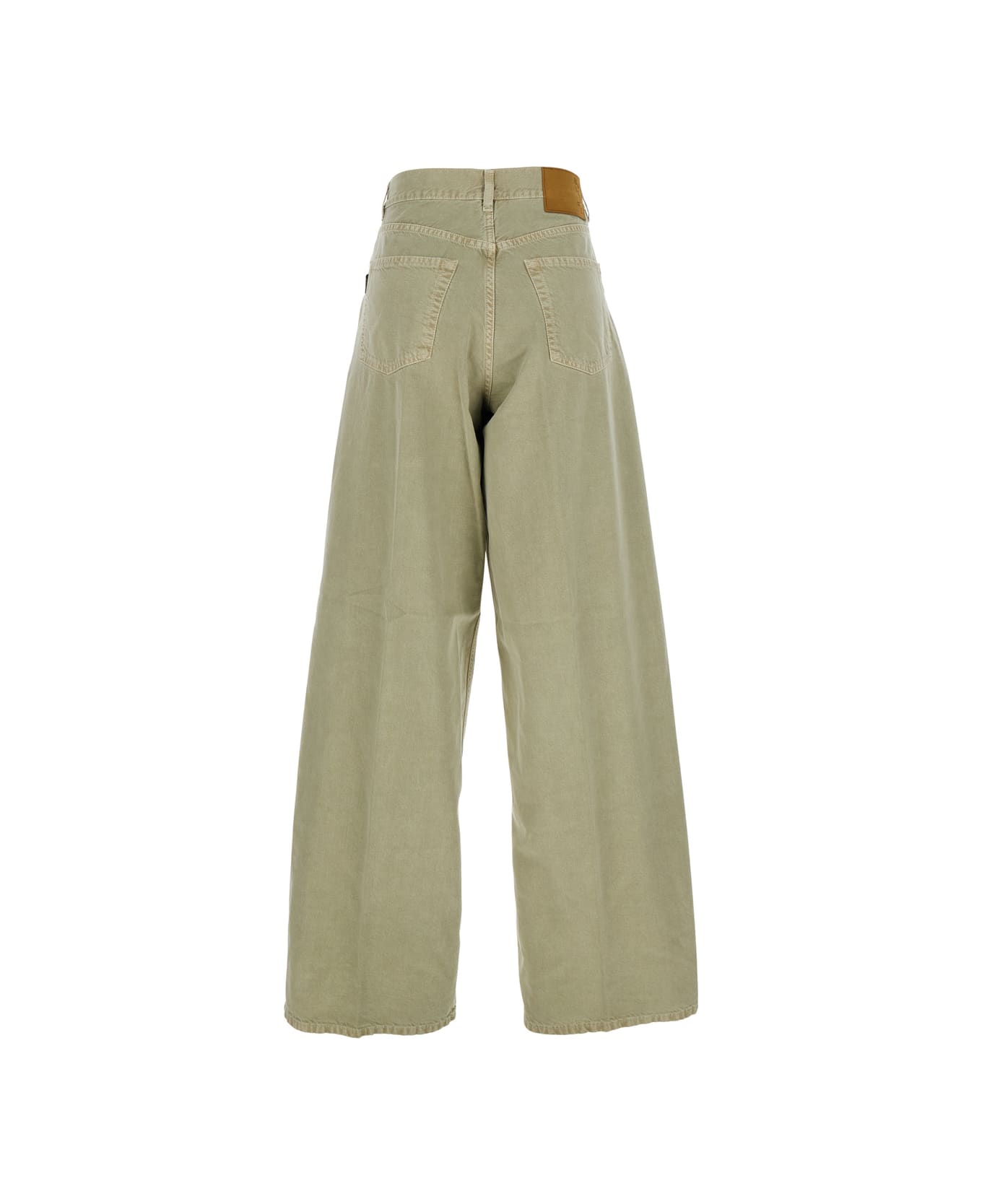 Haikure 
bethany
 Green Jeans With Logo Patch On The Back In Cotton Twill Woman - Green