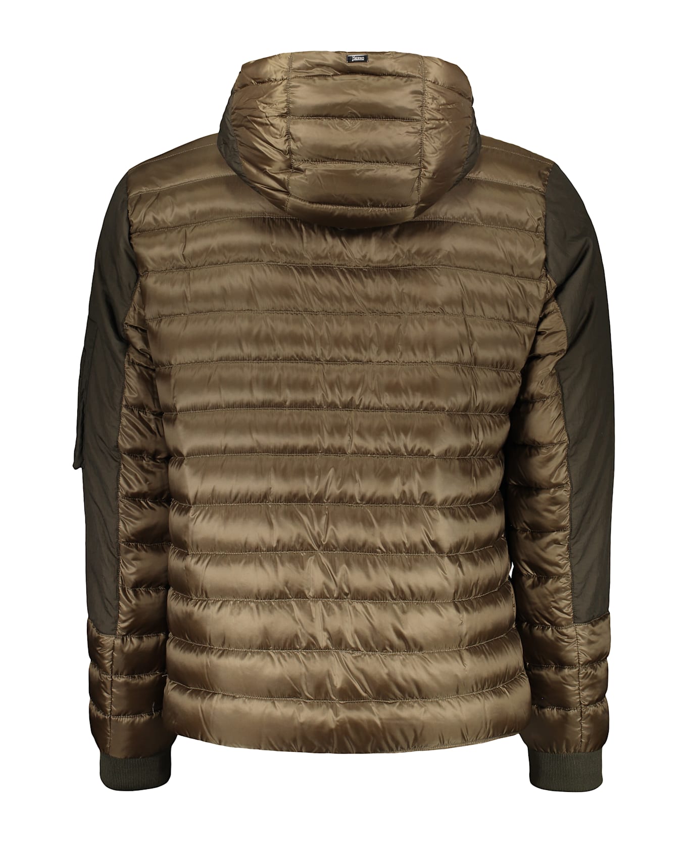Herno Hooded Full-zip Down Jacket - khaki