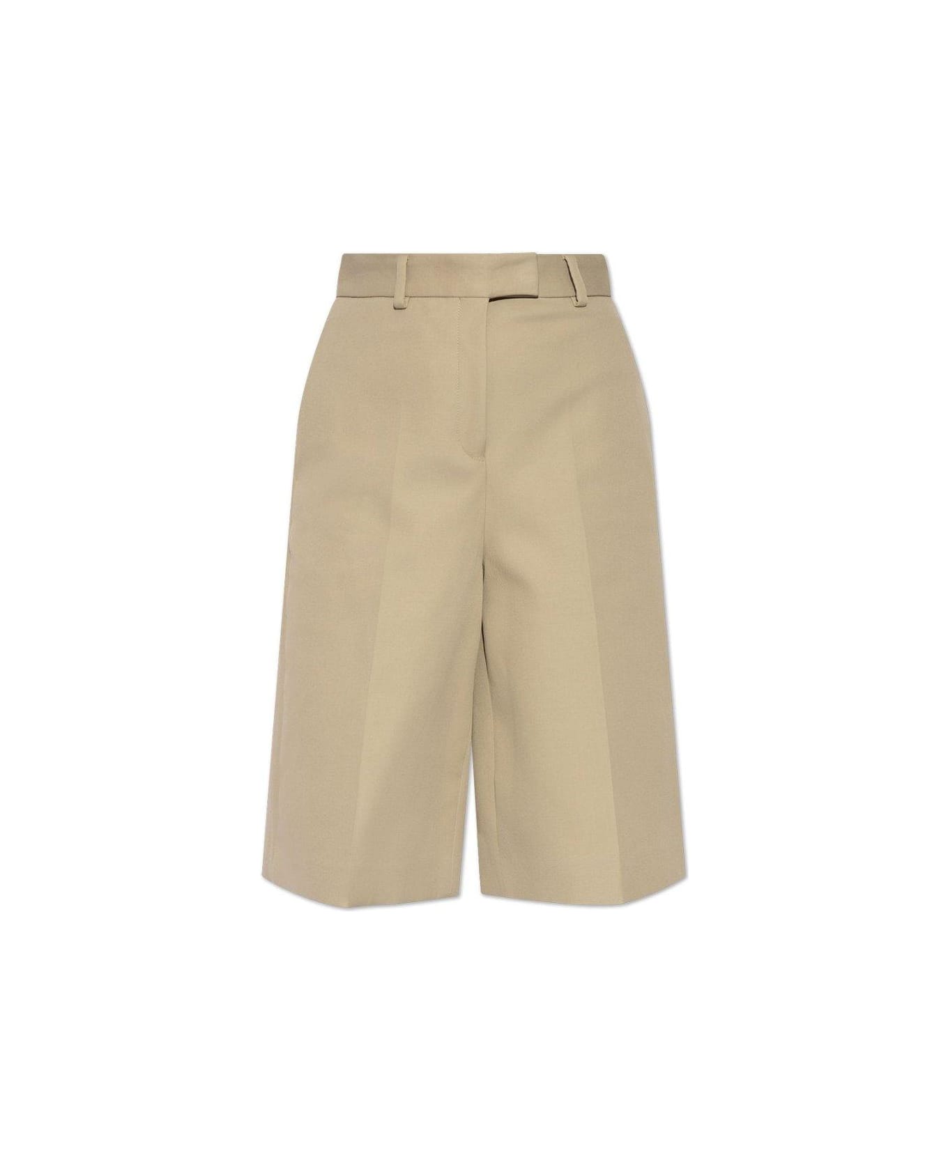 Ferragamo High Waist Tailored Shorts - Beige