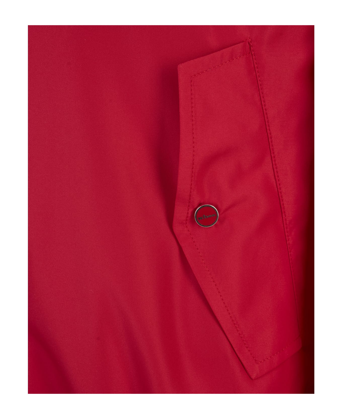 Kiton Red Nylon Lightweight Jacket - Red