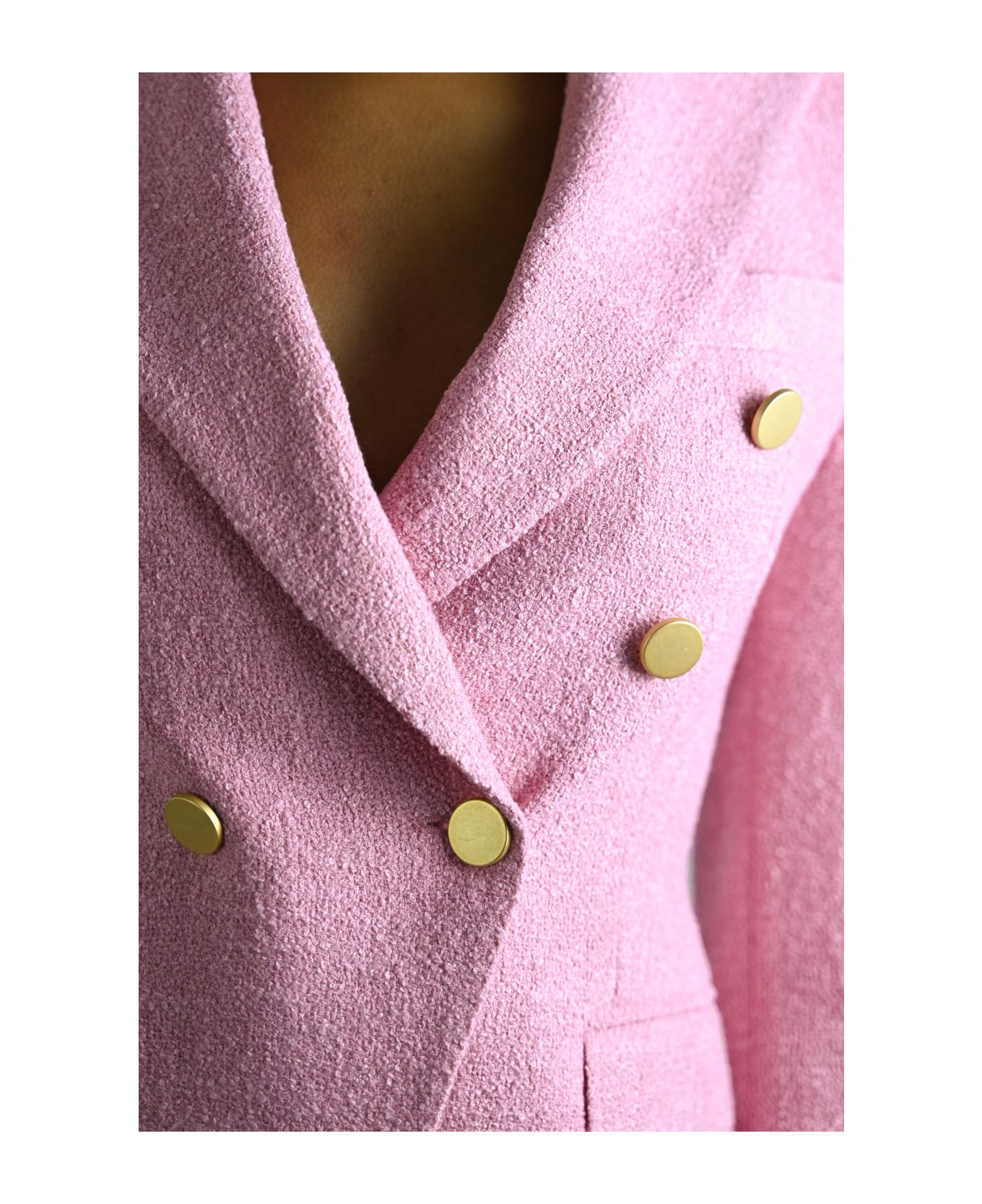 Tagliatore Alicya Tweed Double Breasted Jacket - Rosa