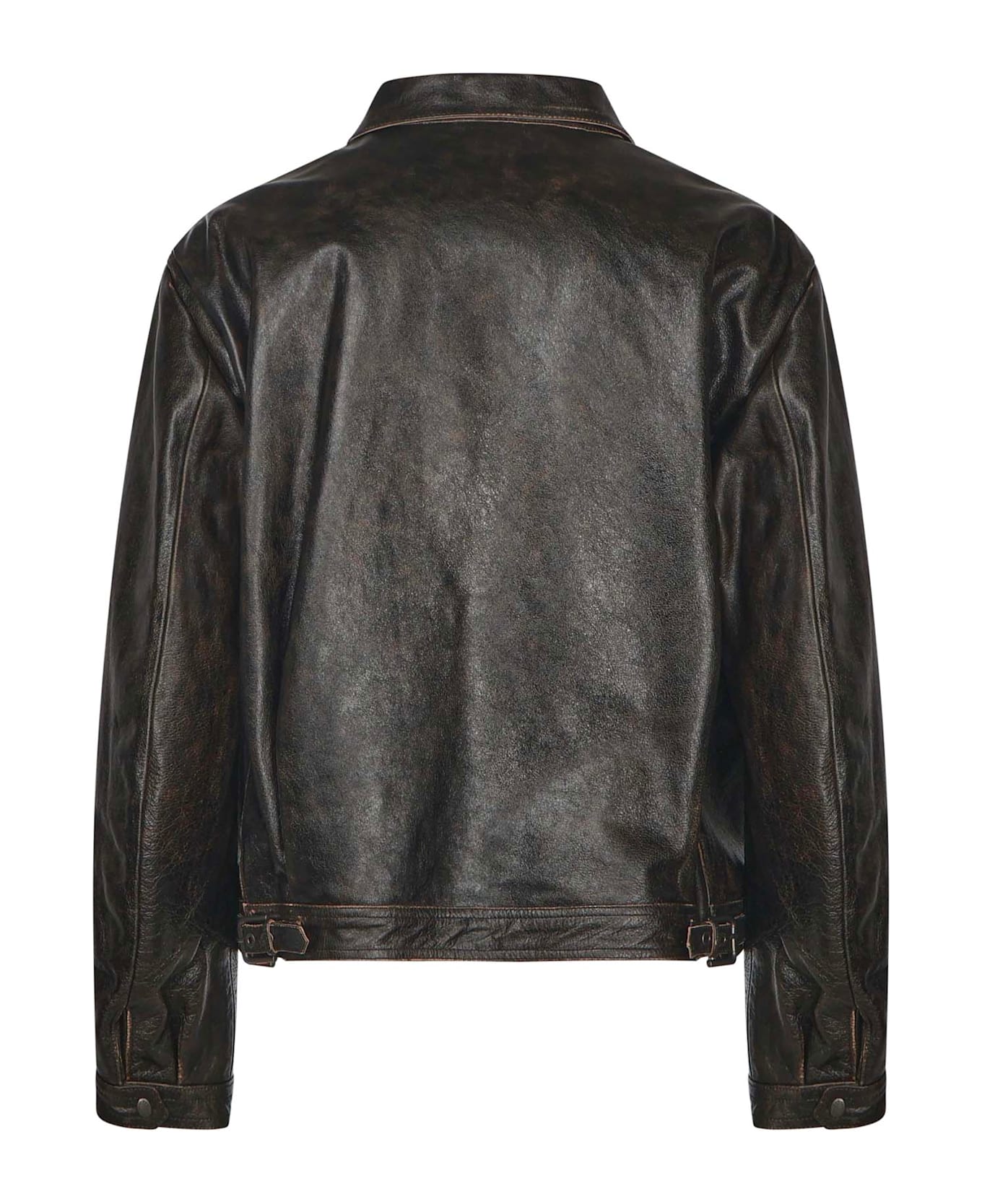 Dolce 
Gabbana Nappa Leather Overshirt - Black
